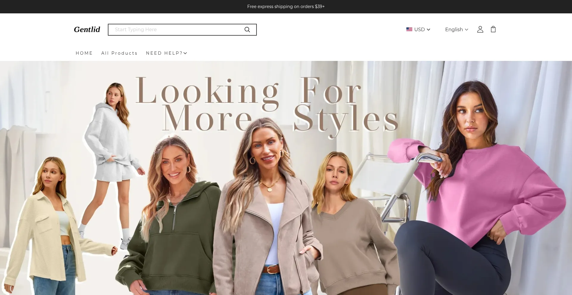 Website screenshot of Gentlid.com