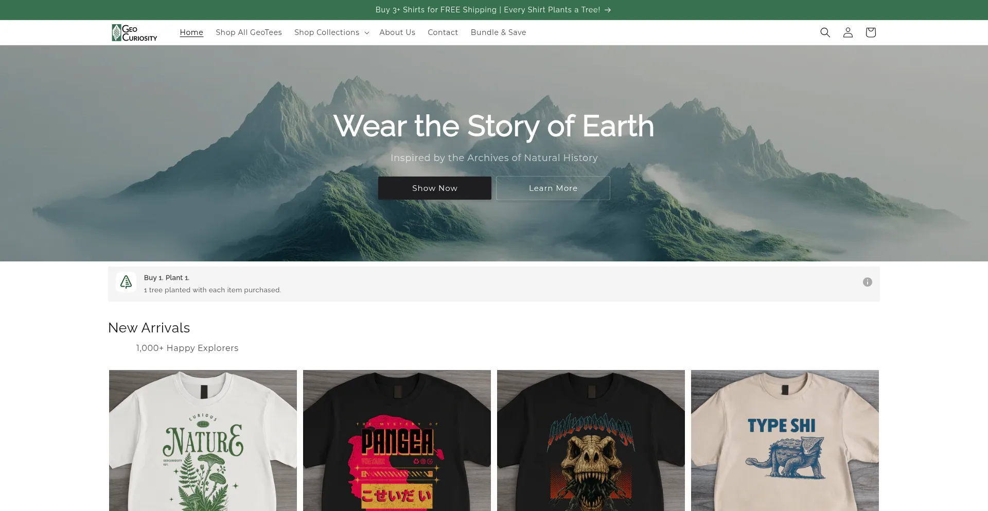 Website screenshot of Geocuriosity.com