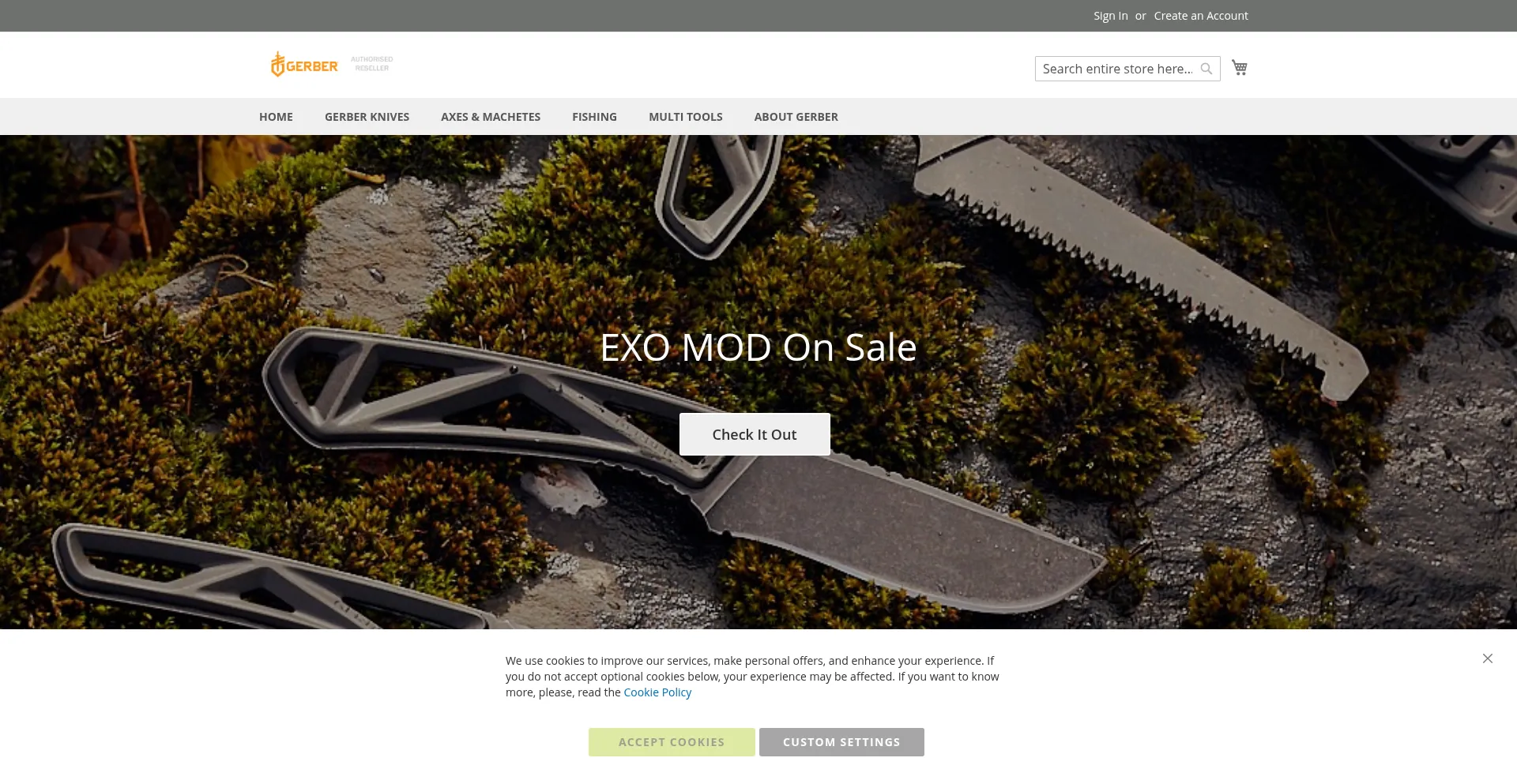 Website screenshot of Gerbertools.co.uk
