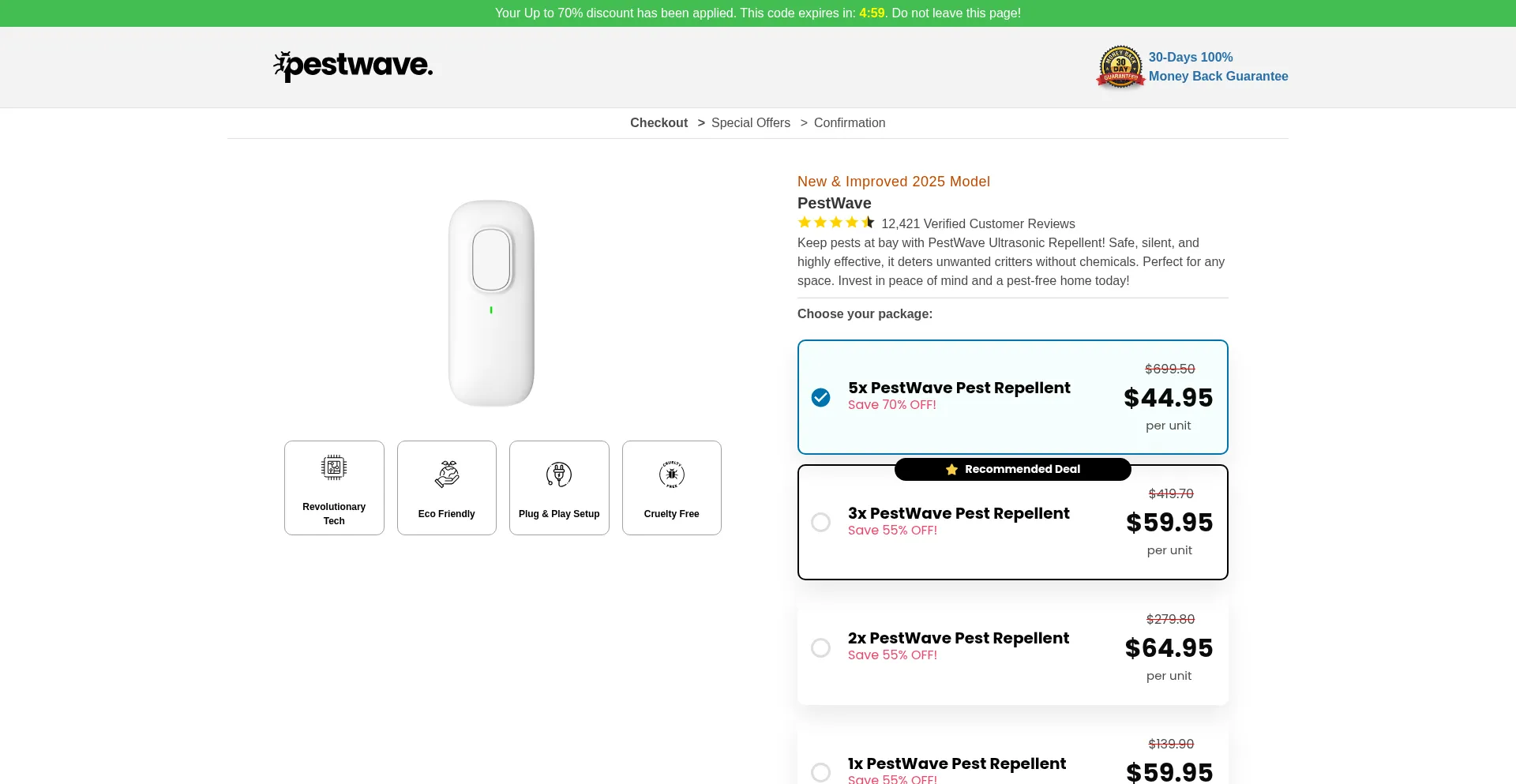 Website screenshot of Get-pestwave.com