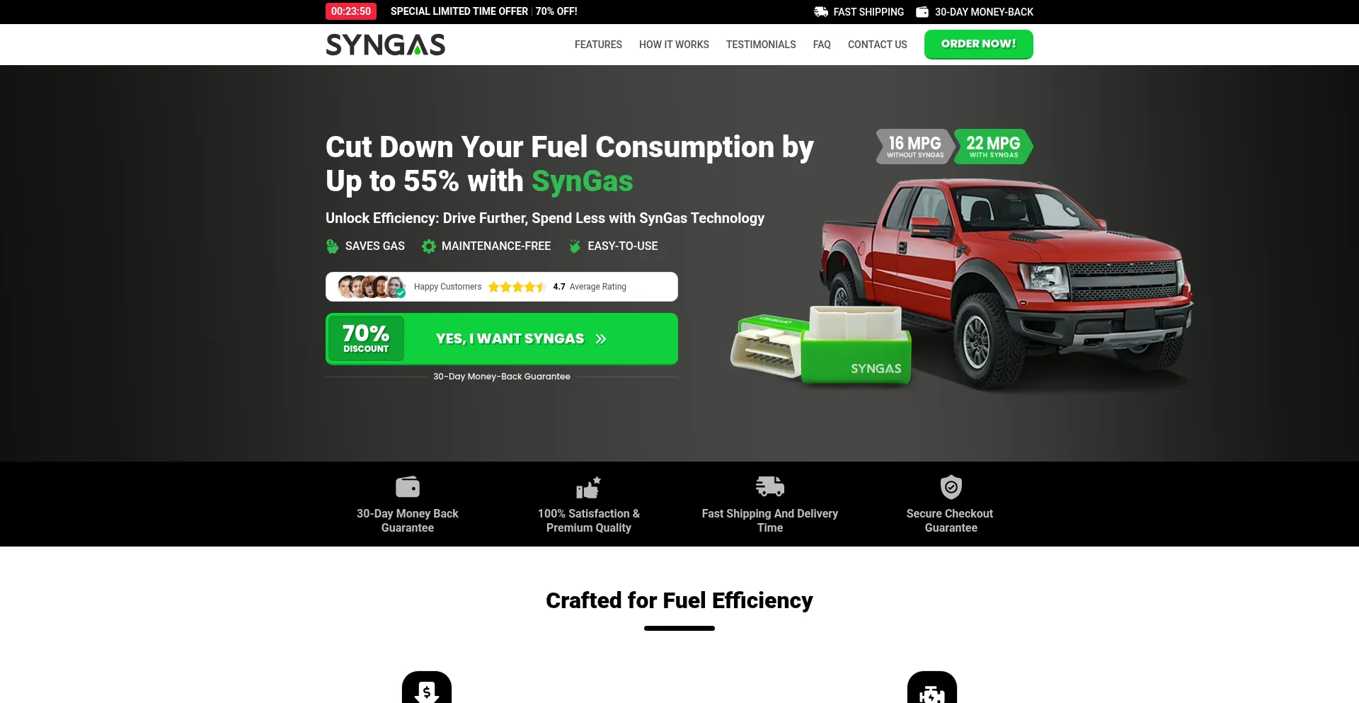 Website screenshot of Get-syngas.com