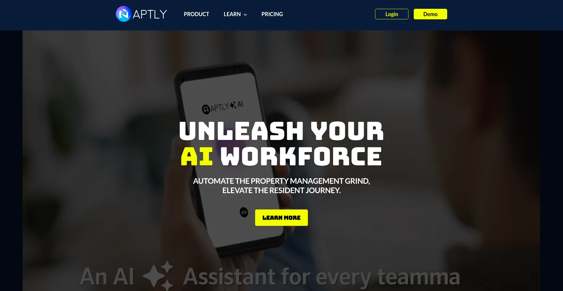 Website screenshot of Getaptly.com