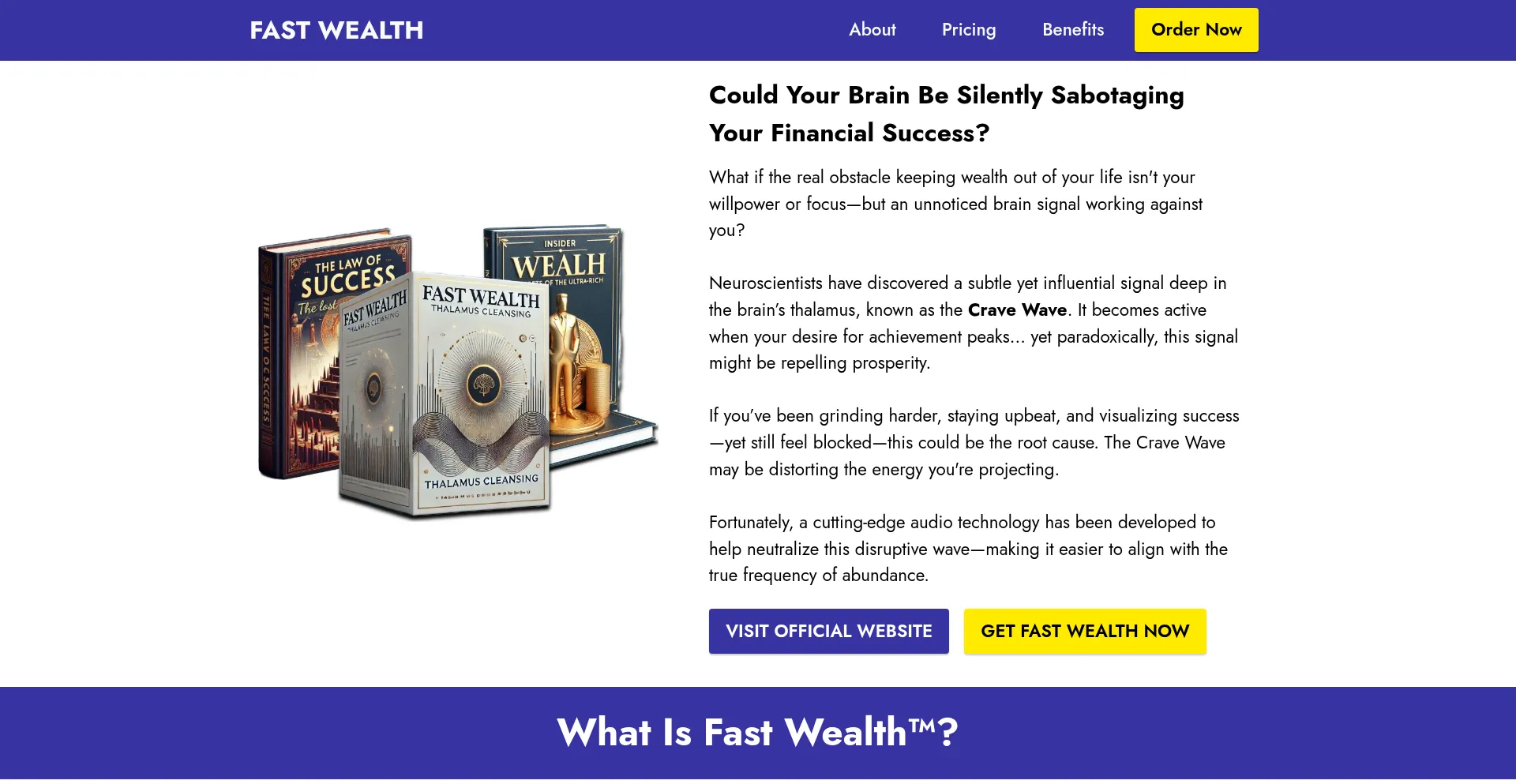 Website screenshot of Getfastwealth.us