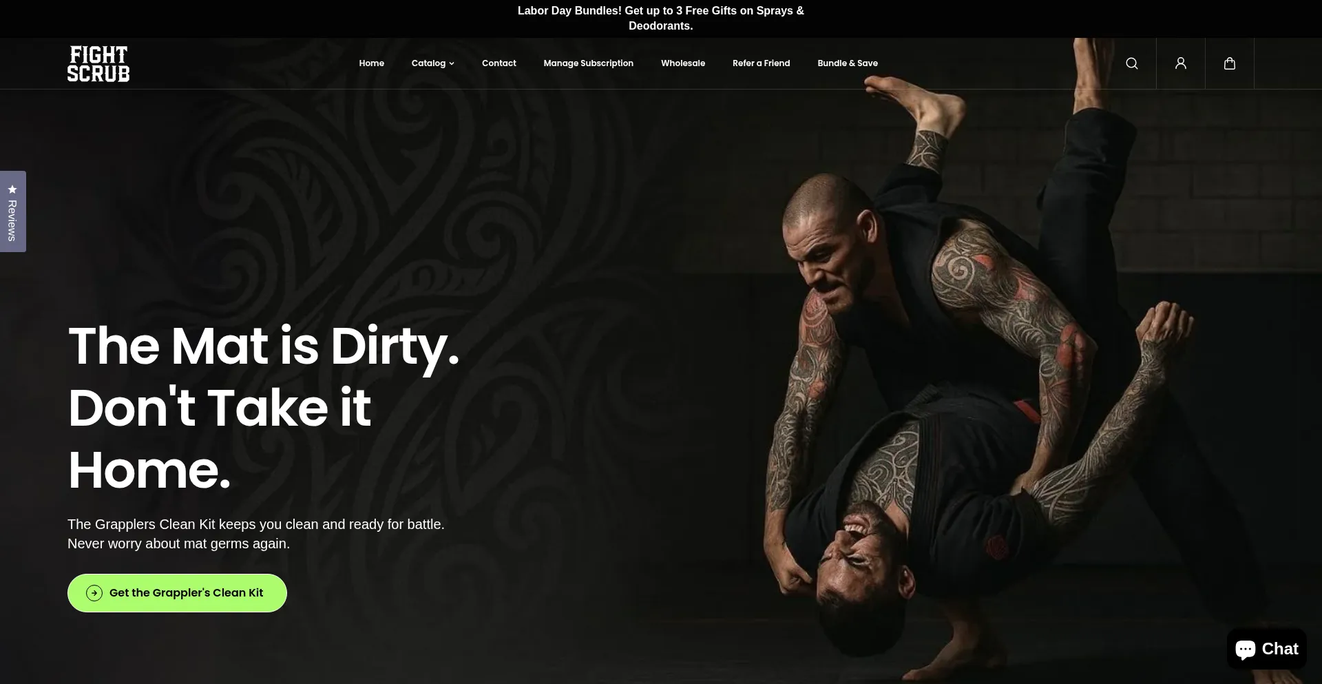 Website screenshot of Getfightscrub.com