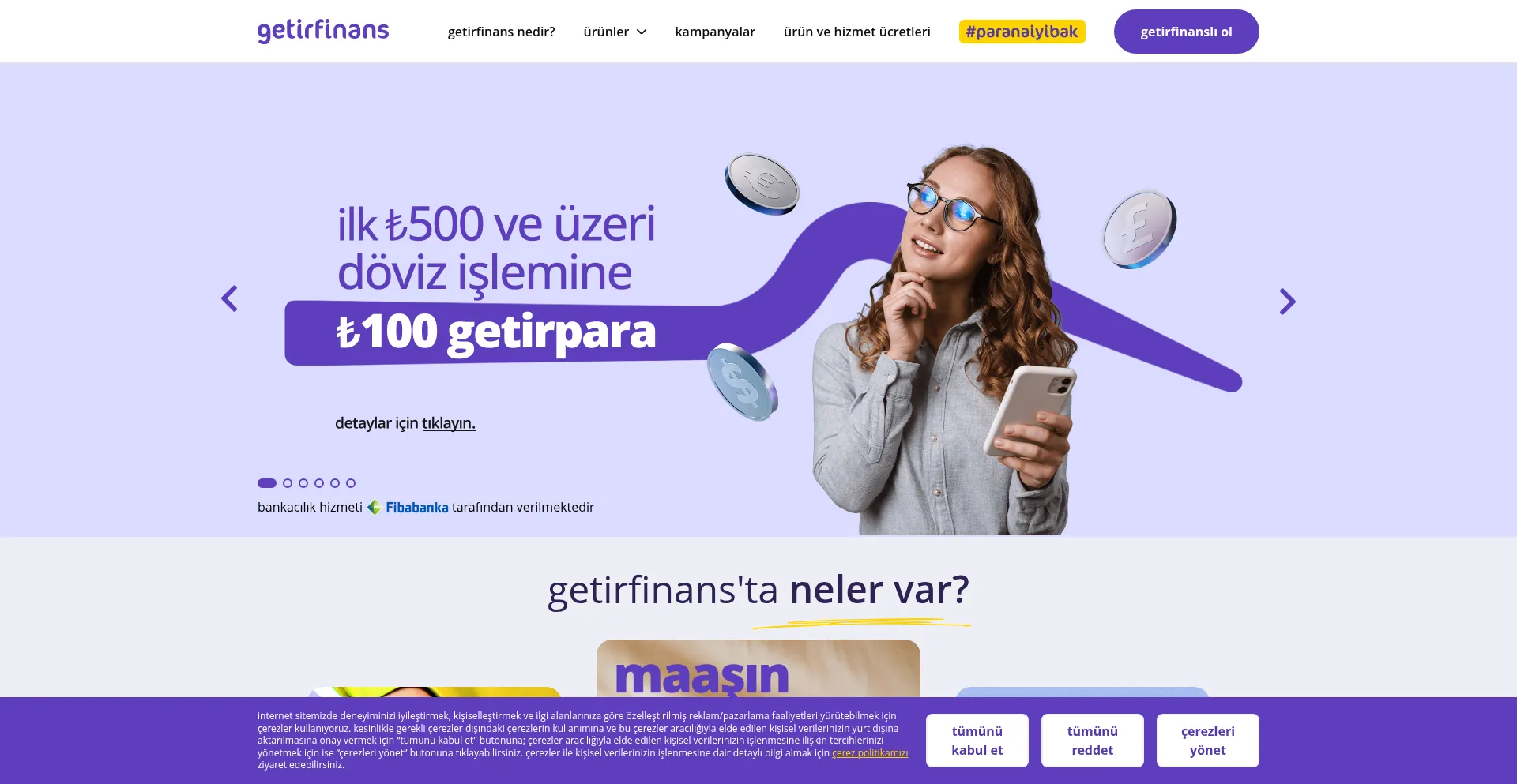 Website screenshot of Getirfinans.com