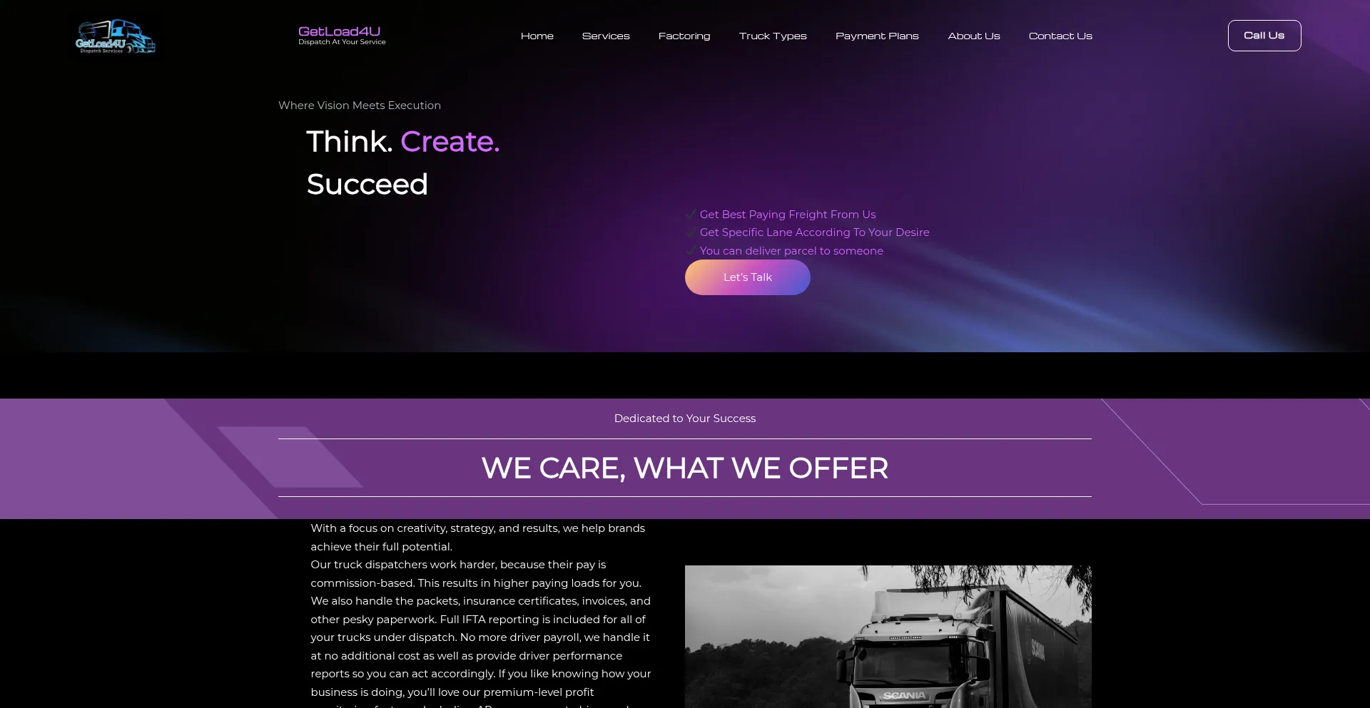 Website screenshot of Getload4u.com
