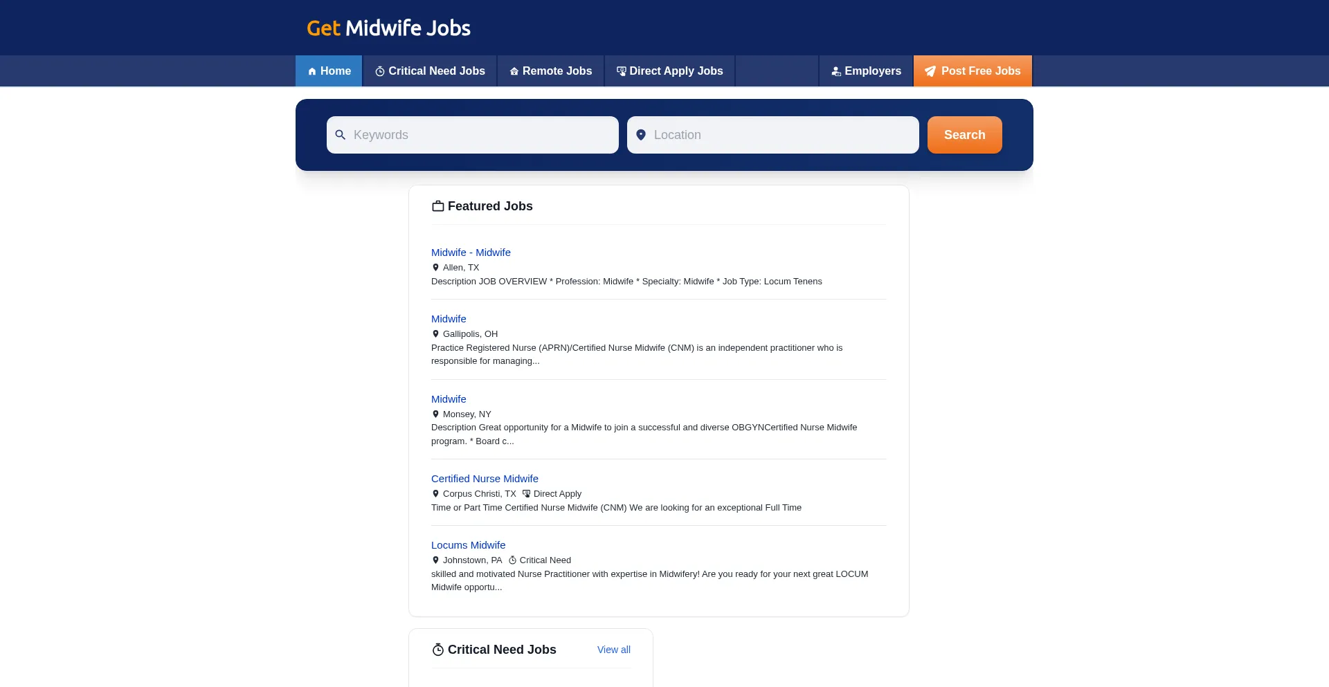 Getmidwifejobs.com
