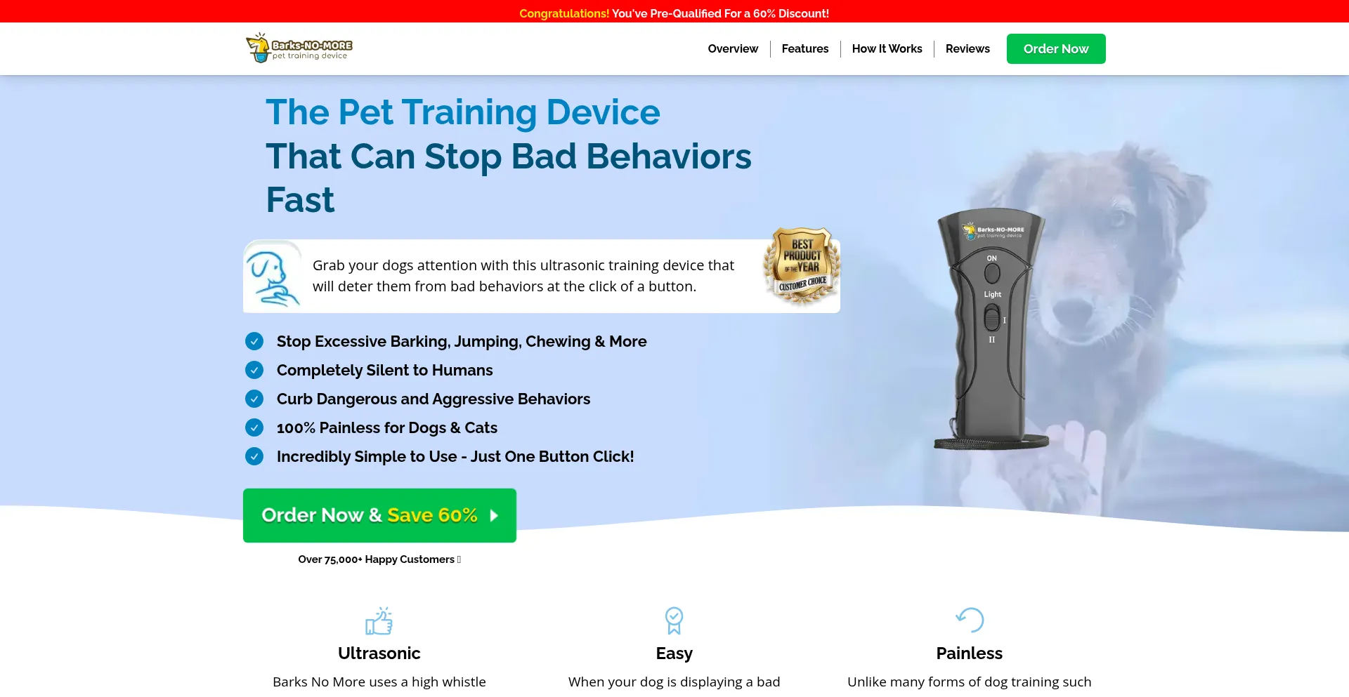 Website screenshot of Getperfectpet.com