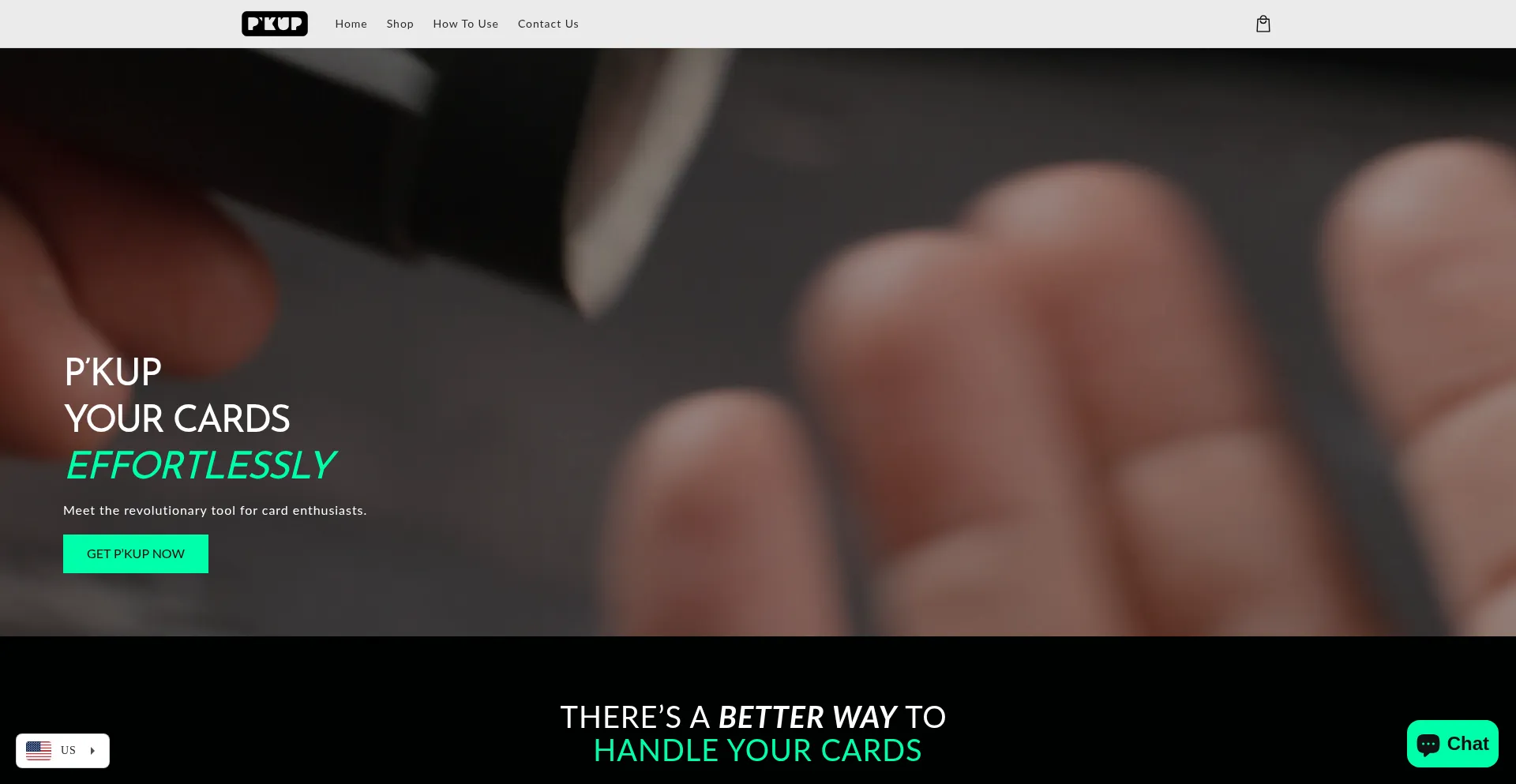 Website screenshot of Getpkup.com