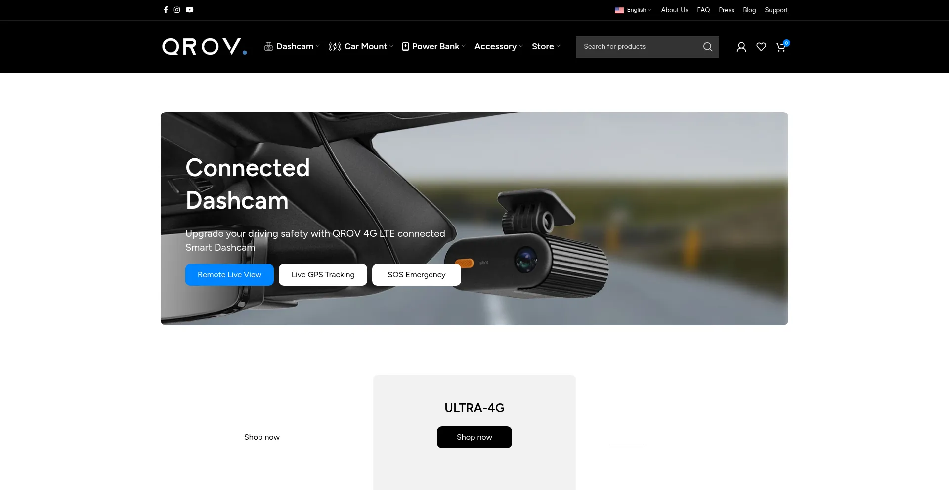 Website screenshot of Getqrov.com