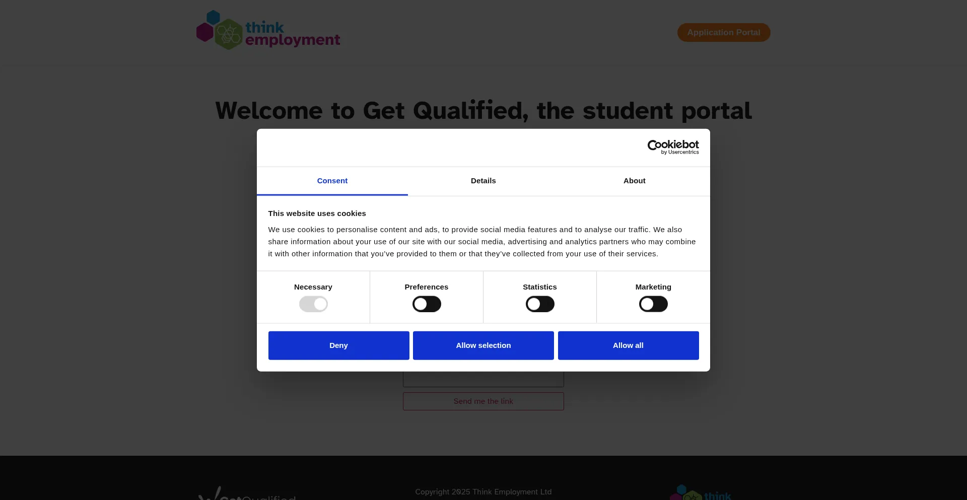 Website screenshot of Getqualified.co.uk