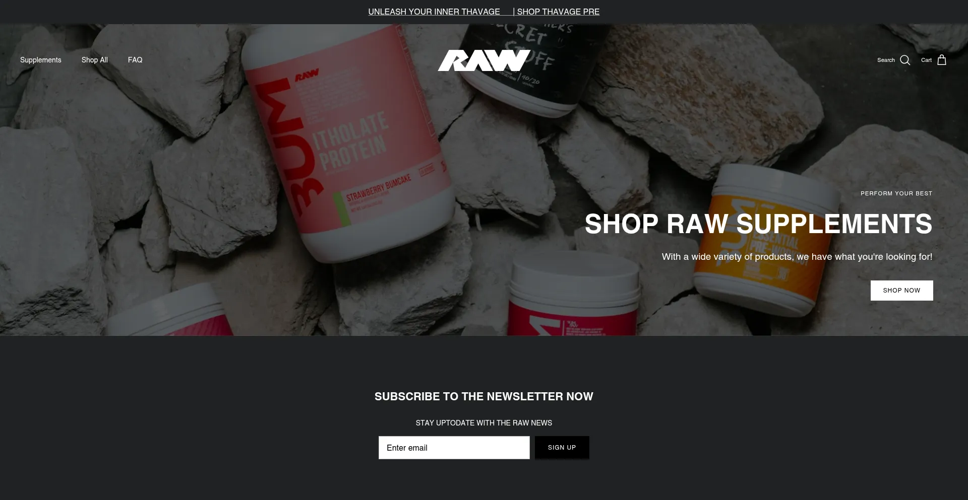 Website screenshot of Getrawnutrition.ch
