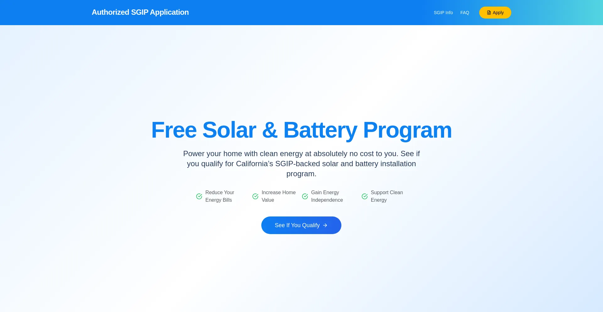 Website screenshot of Getsgip.com