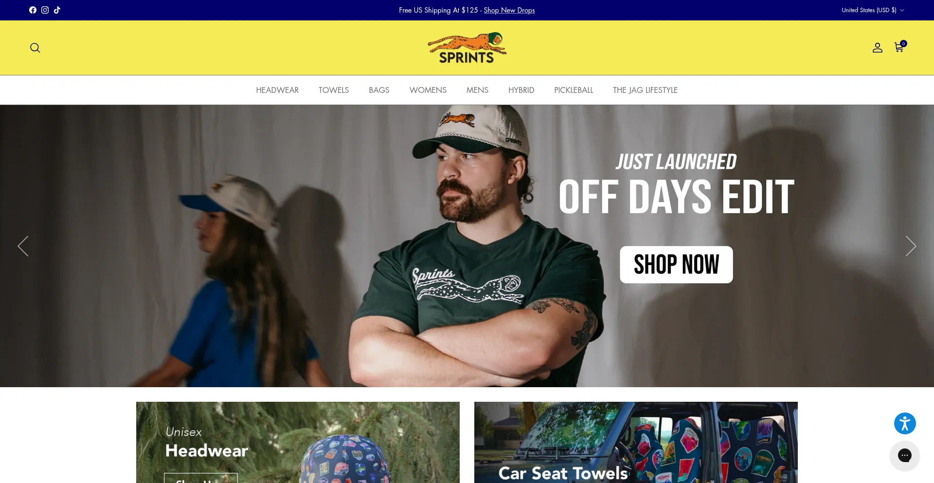 Website screenshot of Getsprints.com
