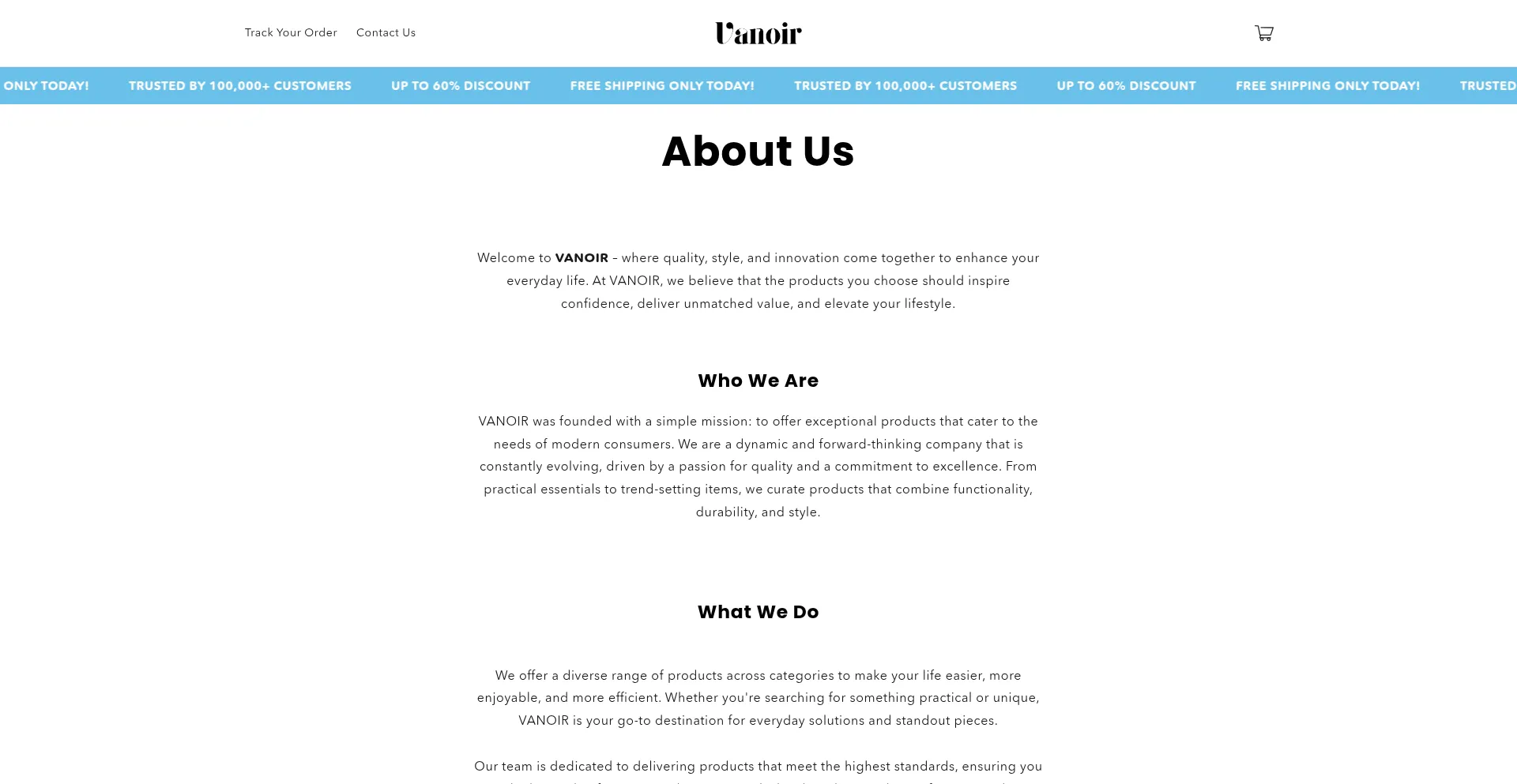 Website screenshot of Getvanoir.com