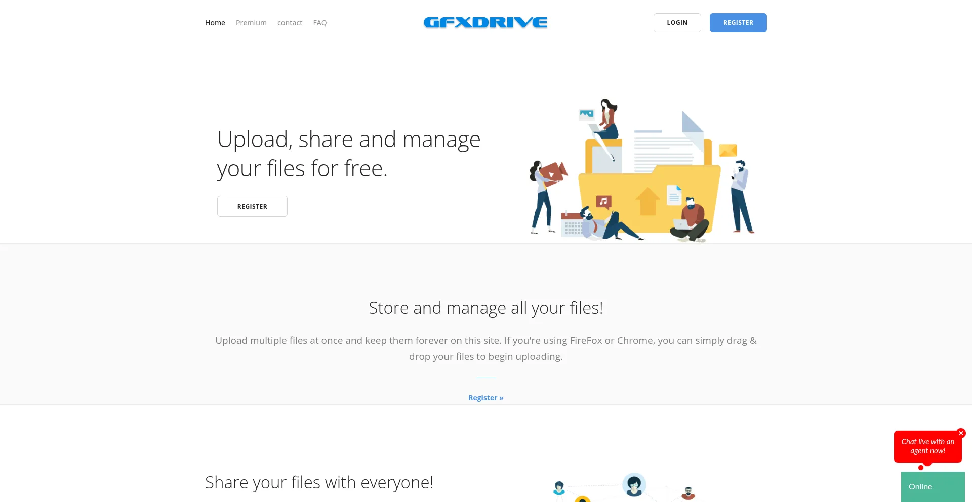 Website screenshot of Gfxdrive.com