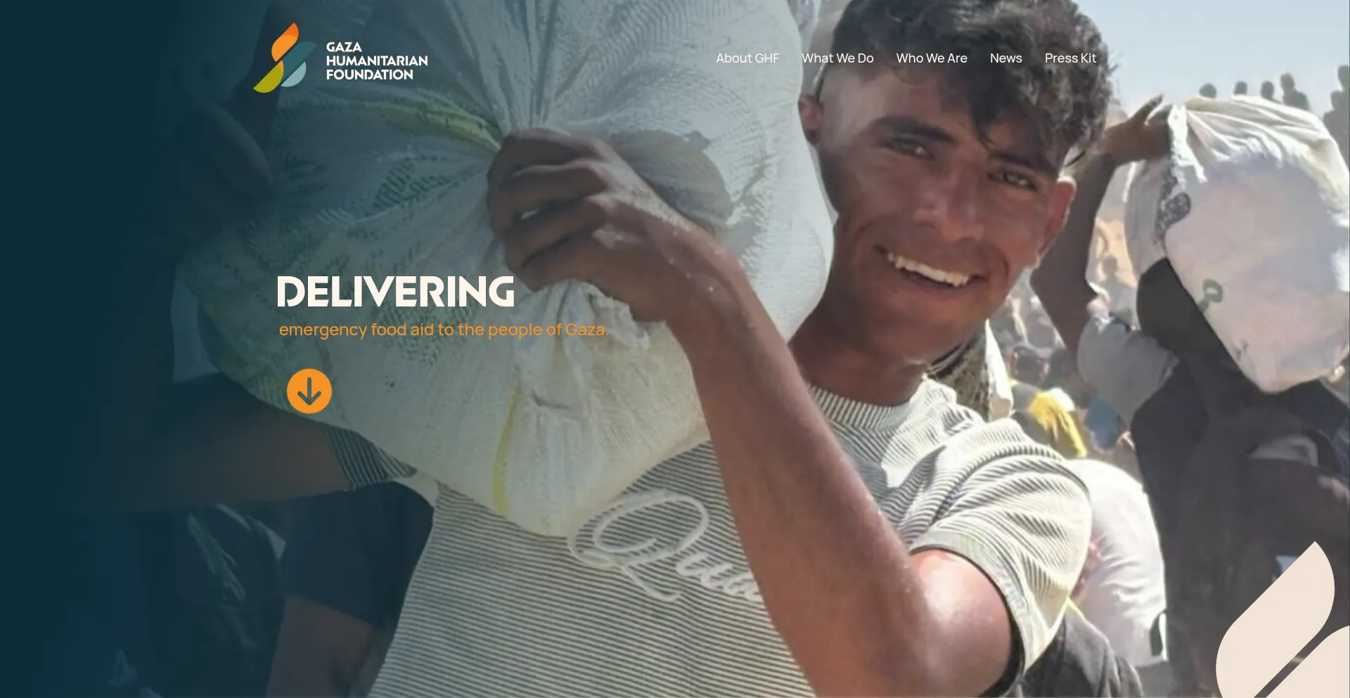 Website screenshot of Ghf.org