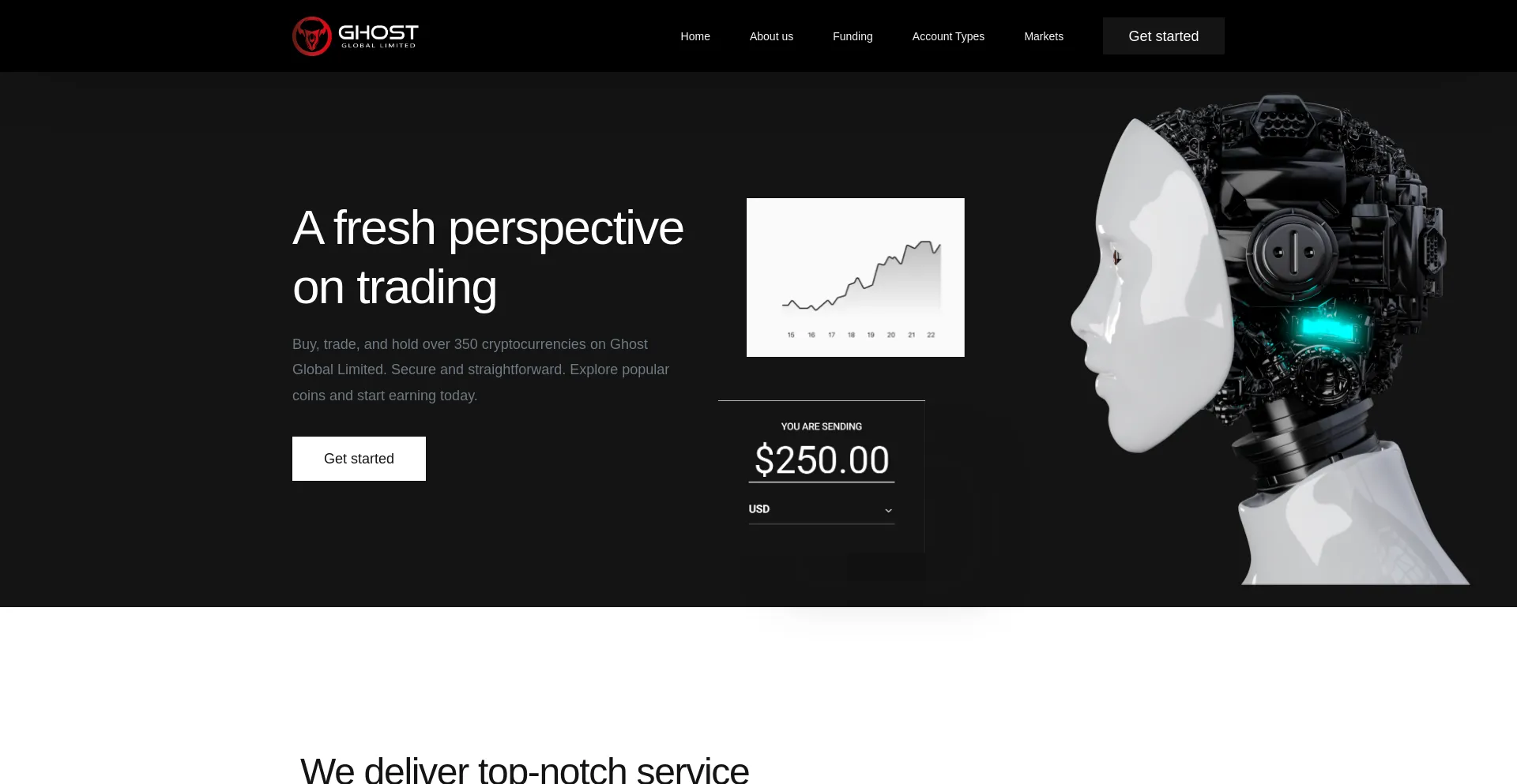 Website screenshot of Ghostglbl.com