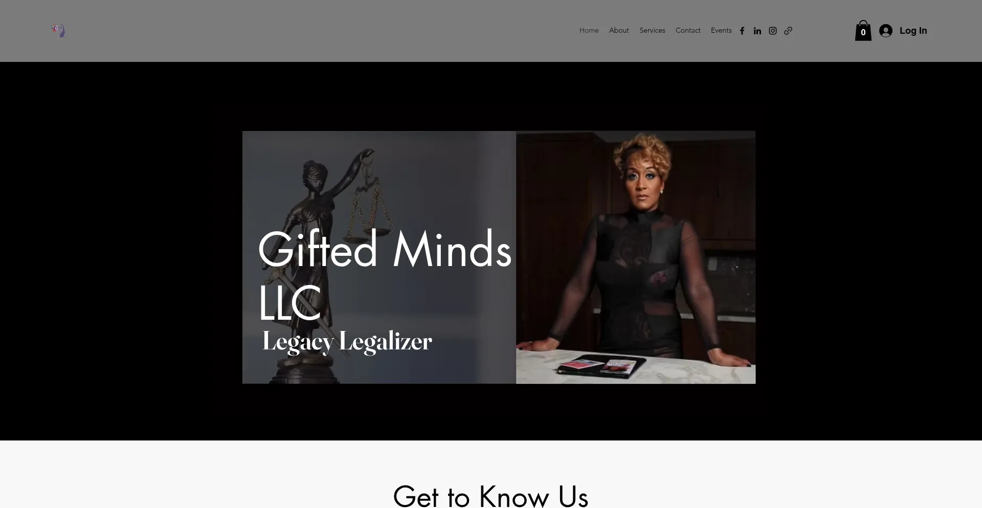 Website screenshot of Giftedmindsllc.com
