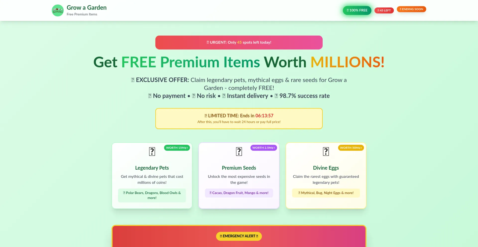 Website screenshot of Giftitems.wiki