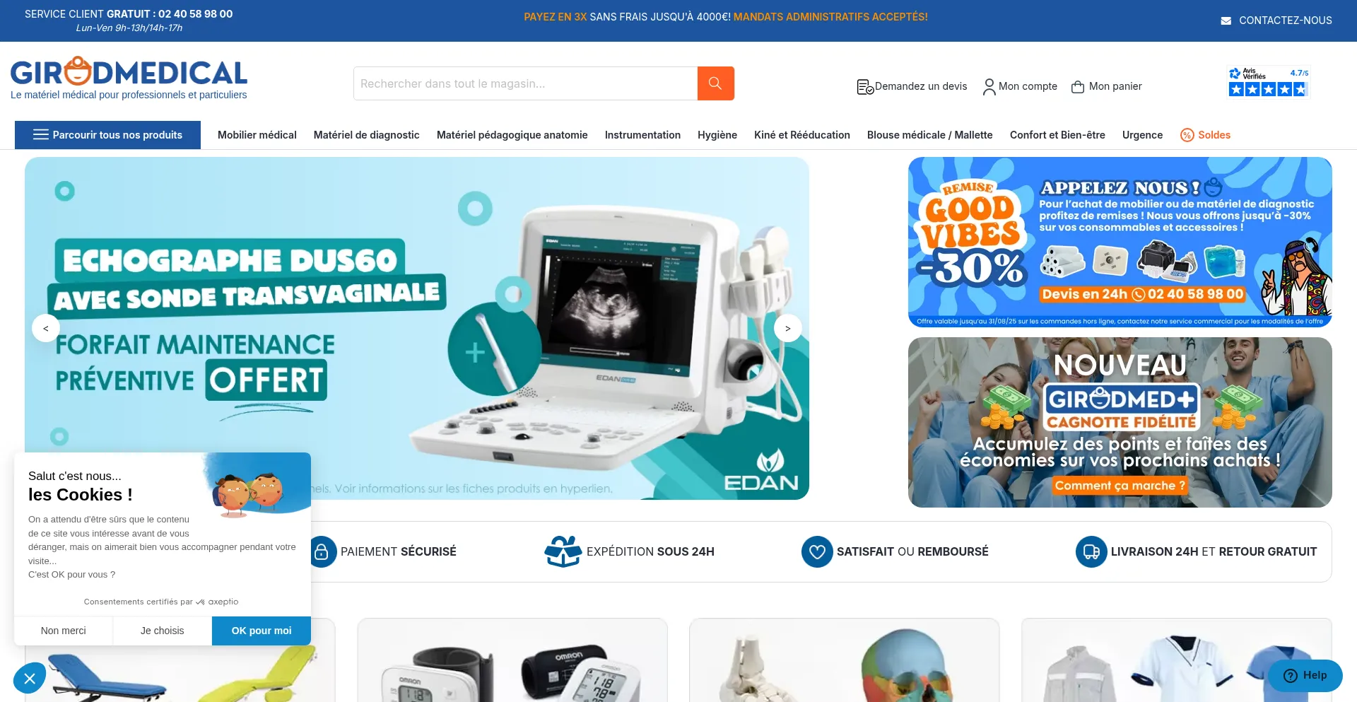 Website screenshot of Girodmedical.com
