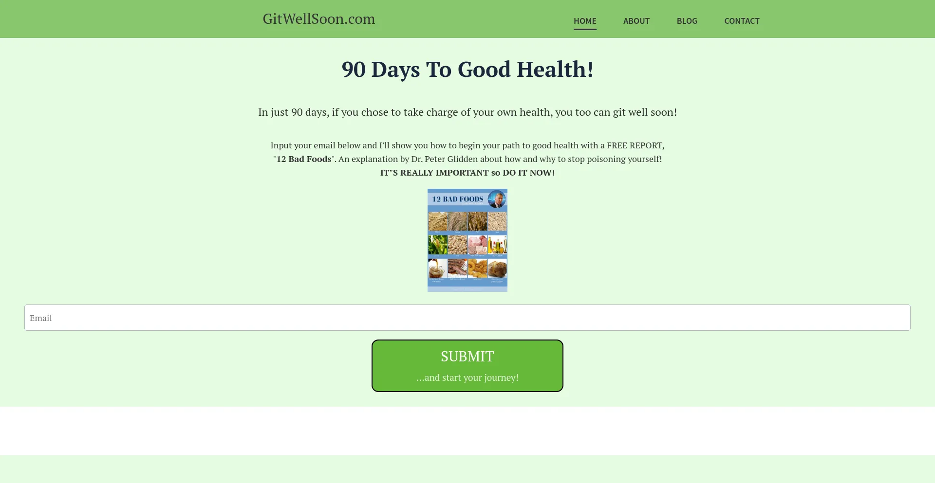 Website screenshot of Gitwellsoon.com