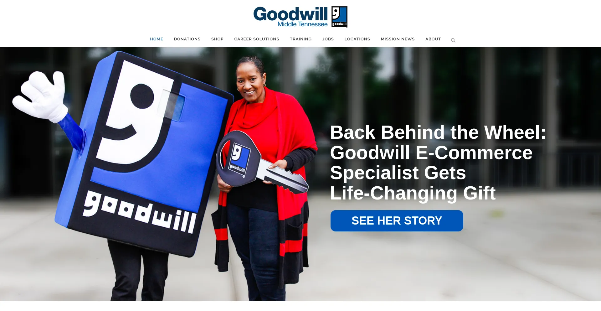 Website screenshot of Giveit2goodwill.org