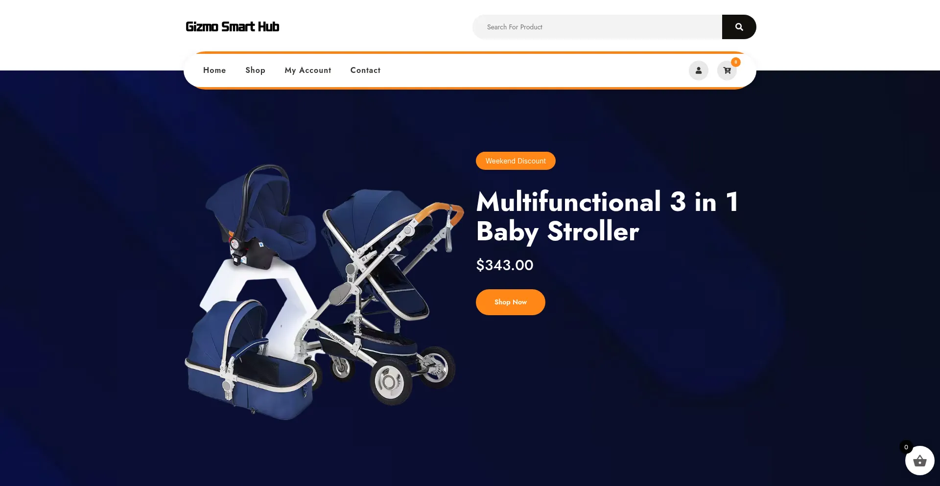 Website screenshot of Gizmosmarthub.us