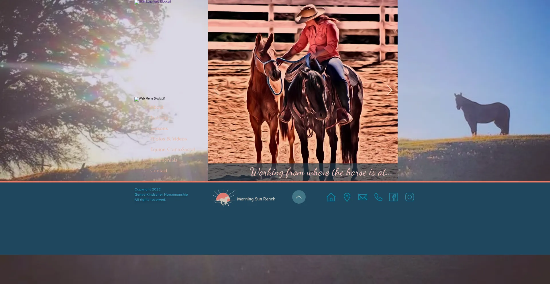 Website screenshot of Gkhorsemanship.com