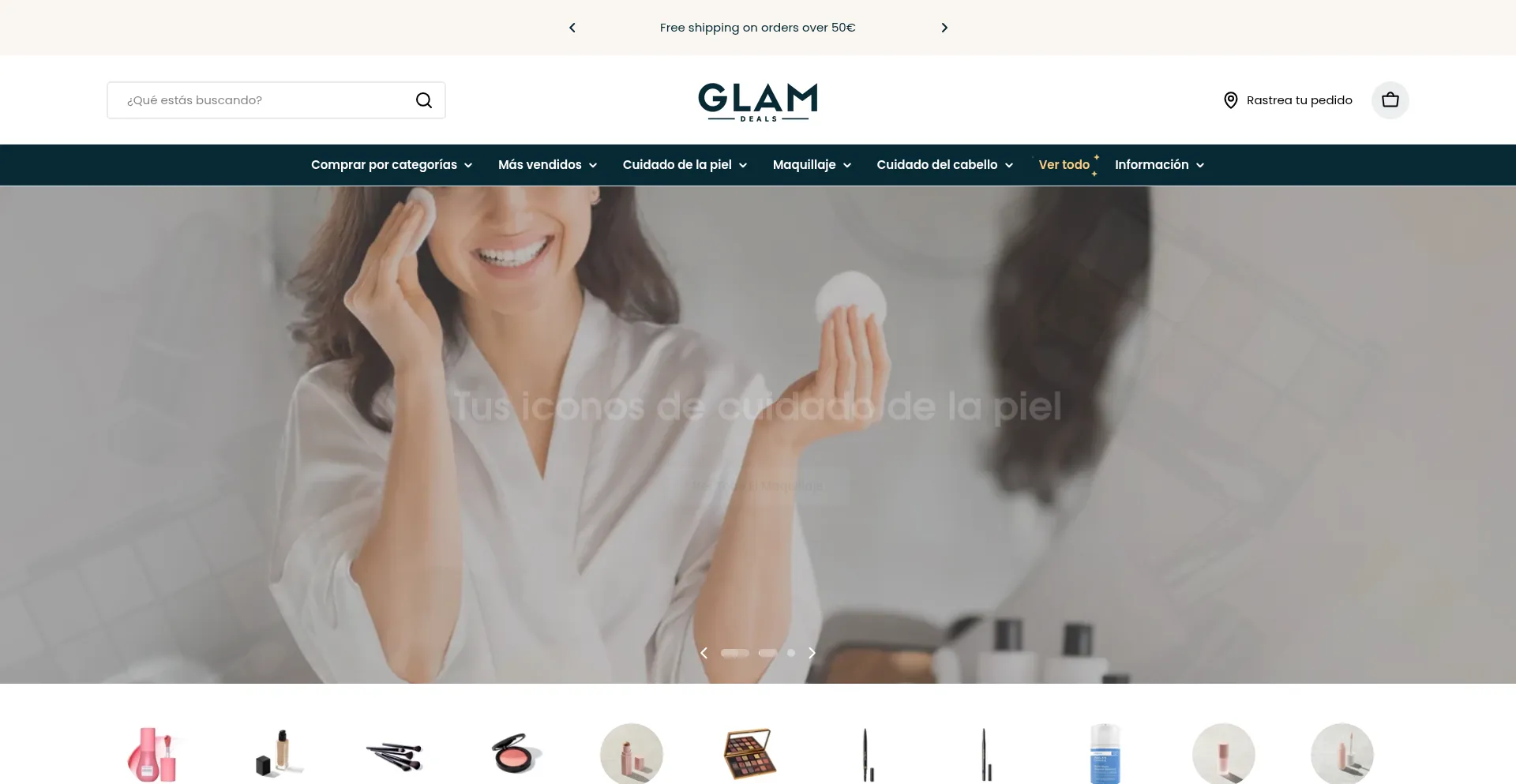 Website screenshot of Glam-deals.com