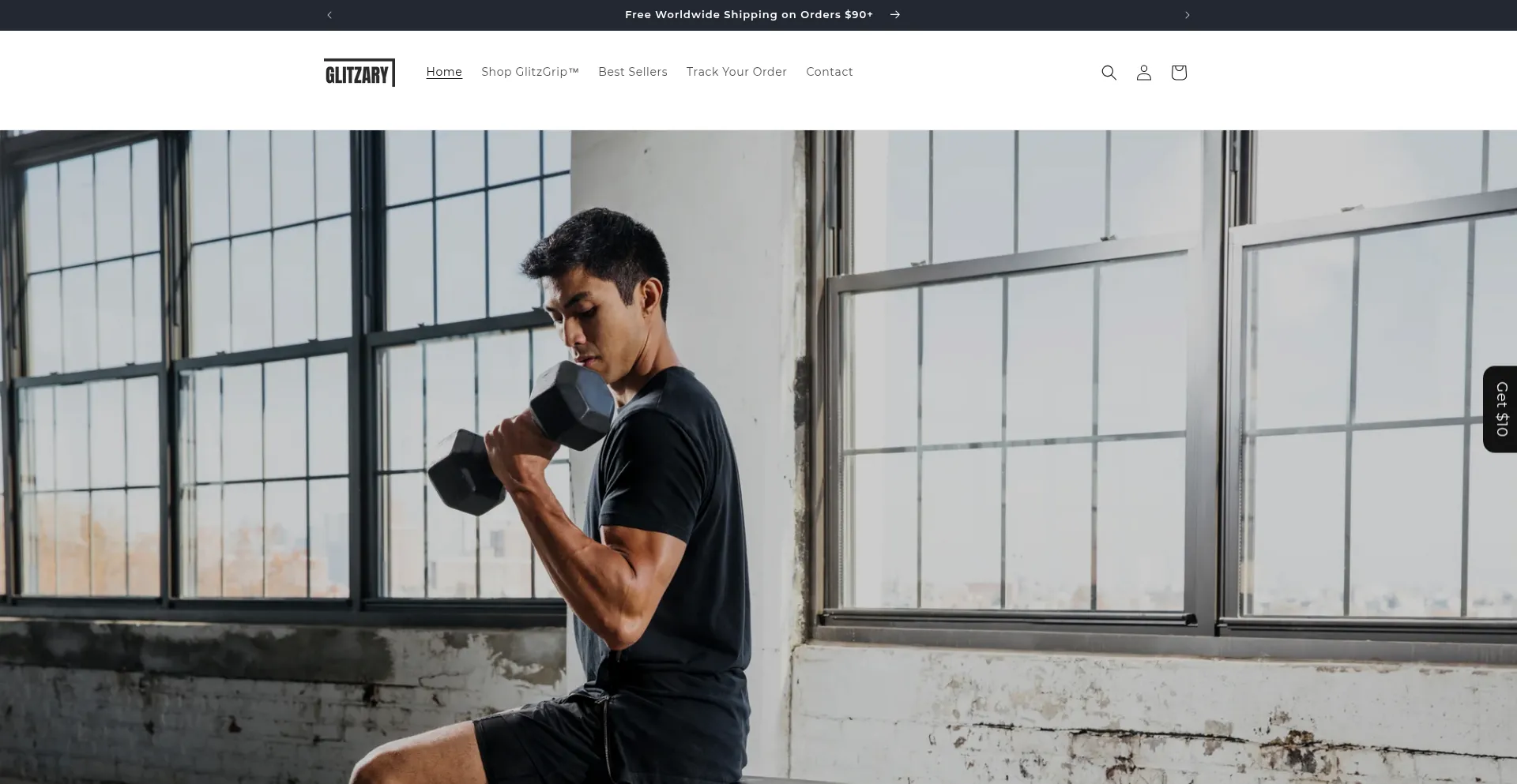 Website screenshot of Glitzary.com