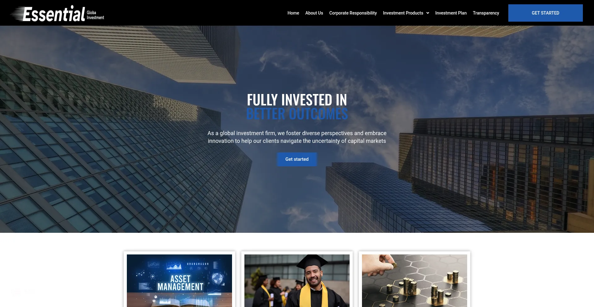 Website screenshot of Globa.essentialgloba.com