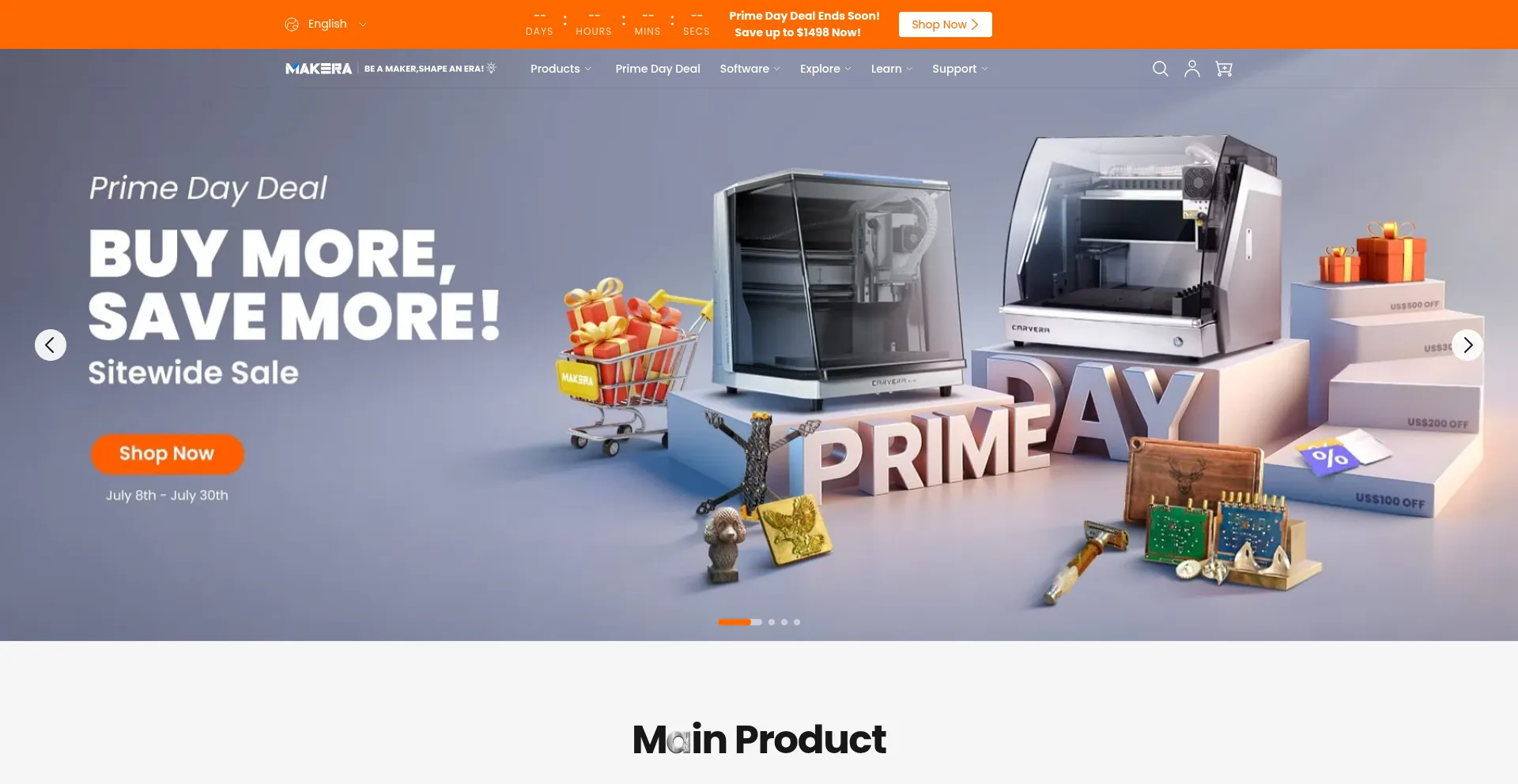 Website screenshot of Global.makera.com