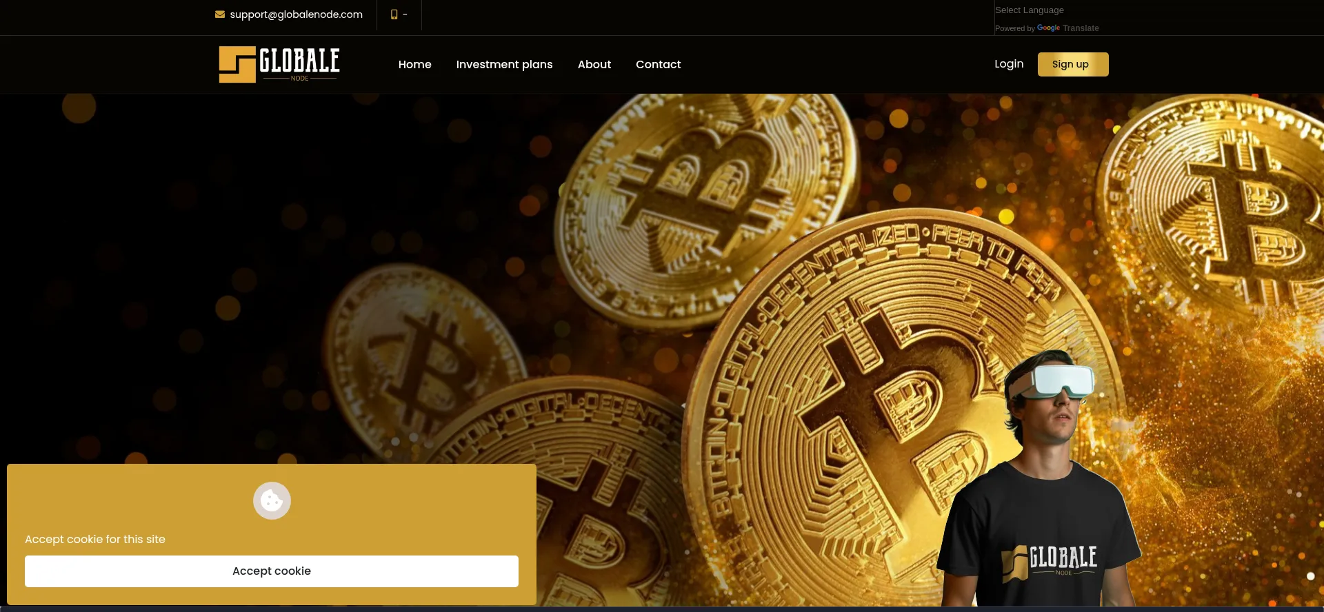 Website screenshot of Globalenode.com