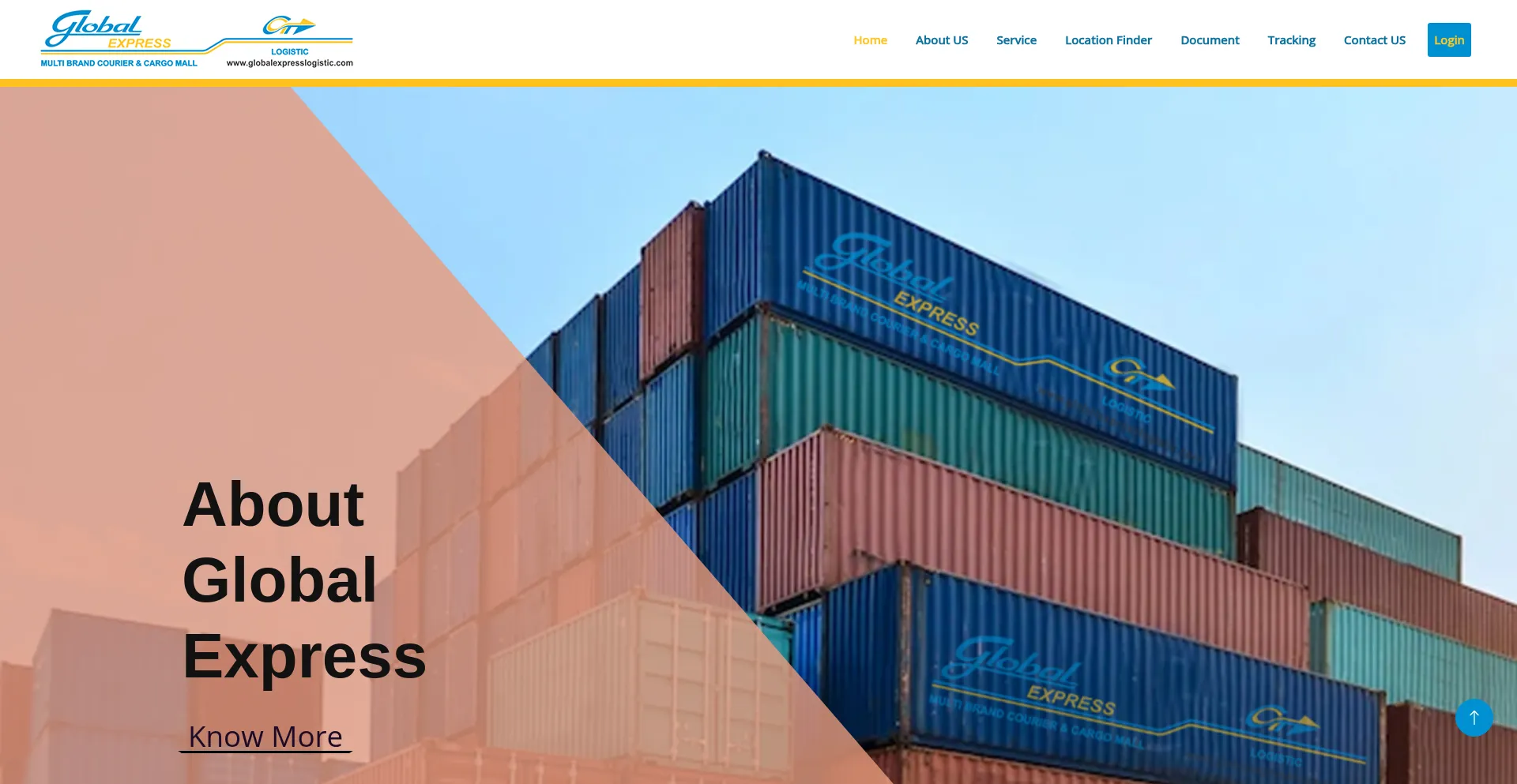 Website screenshot of Globalexpresslogistic.com