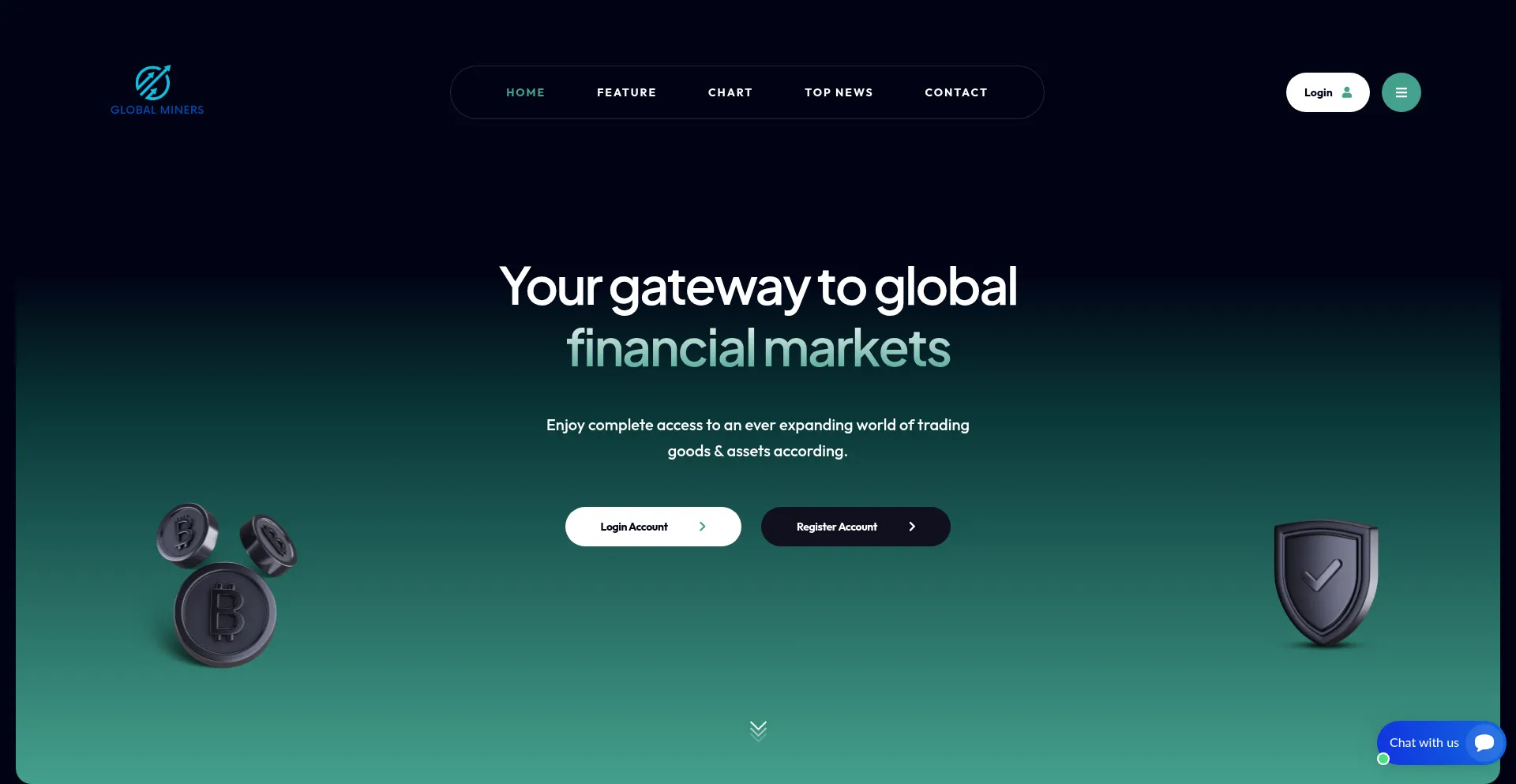 Website screenshot of Globalminers.click