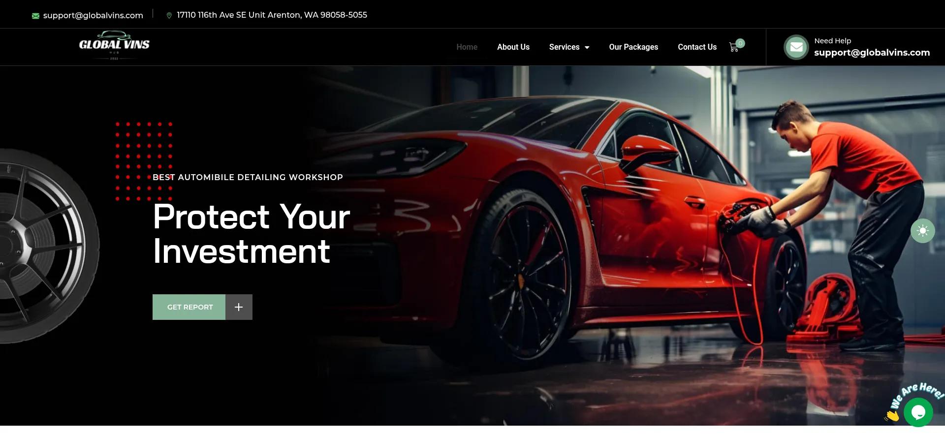 Website screenshot of Globalvinshub.com