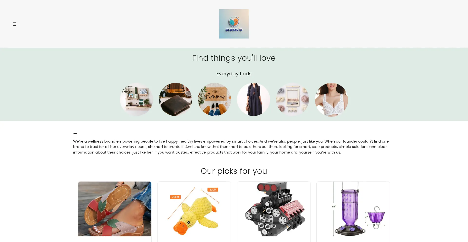 Website screenshot of Globavio.com