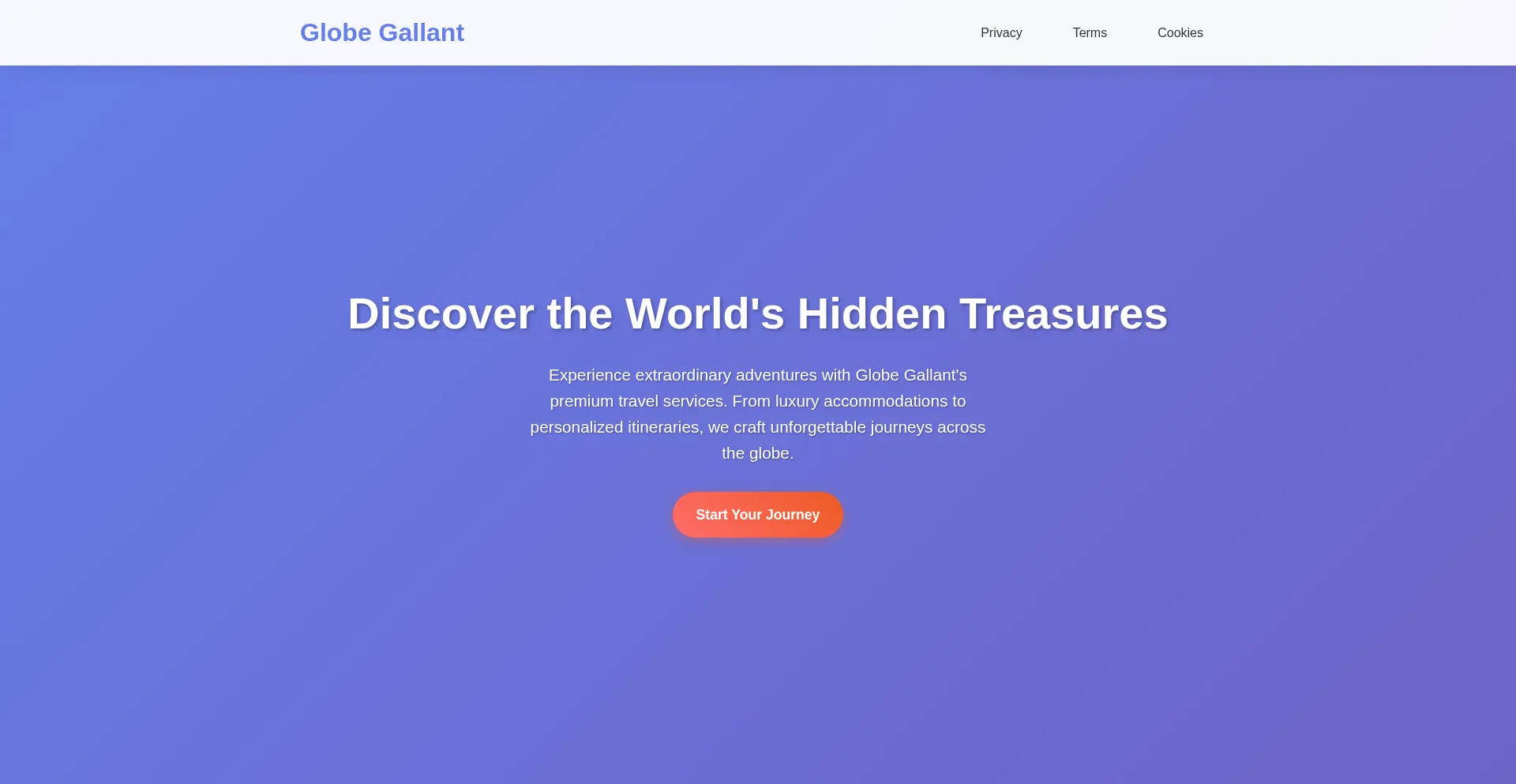Website screenshot of Globegallant.best