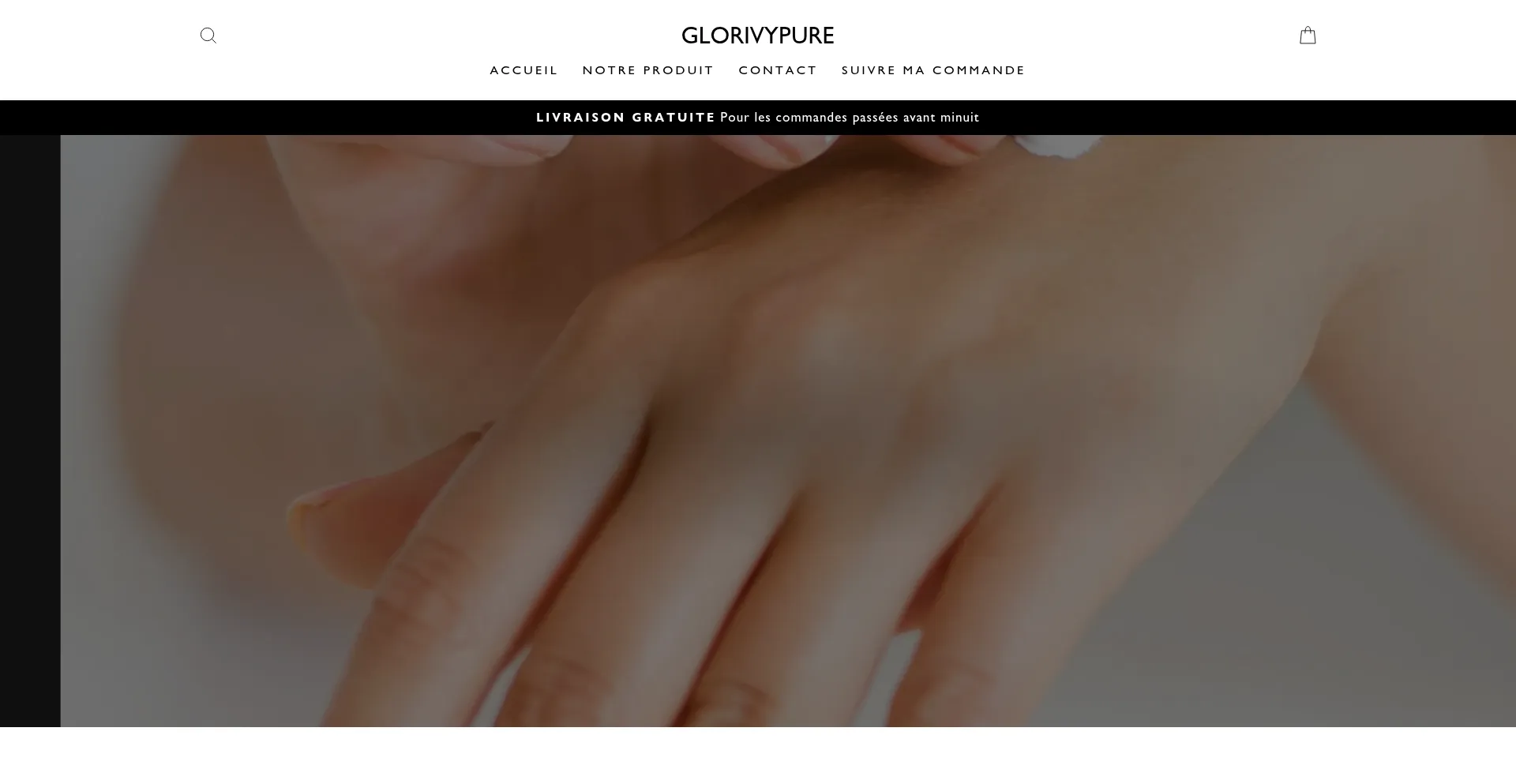 Website screenshot of Glorivypure.com