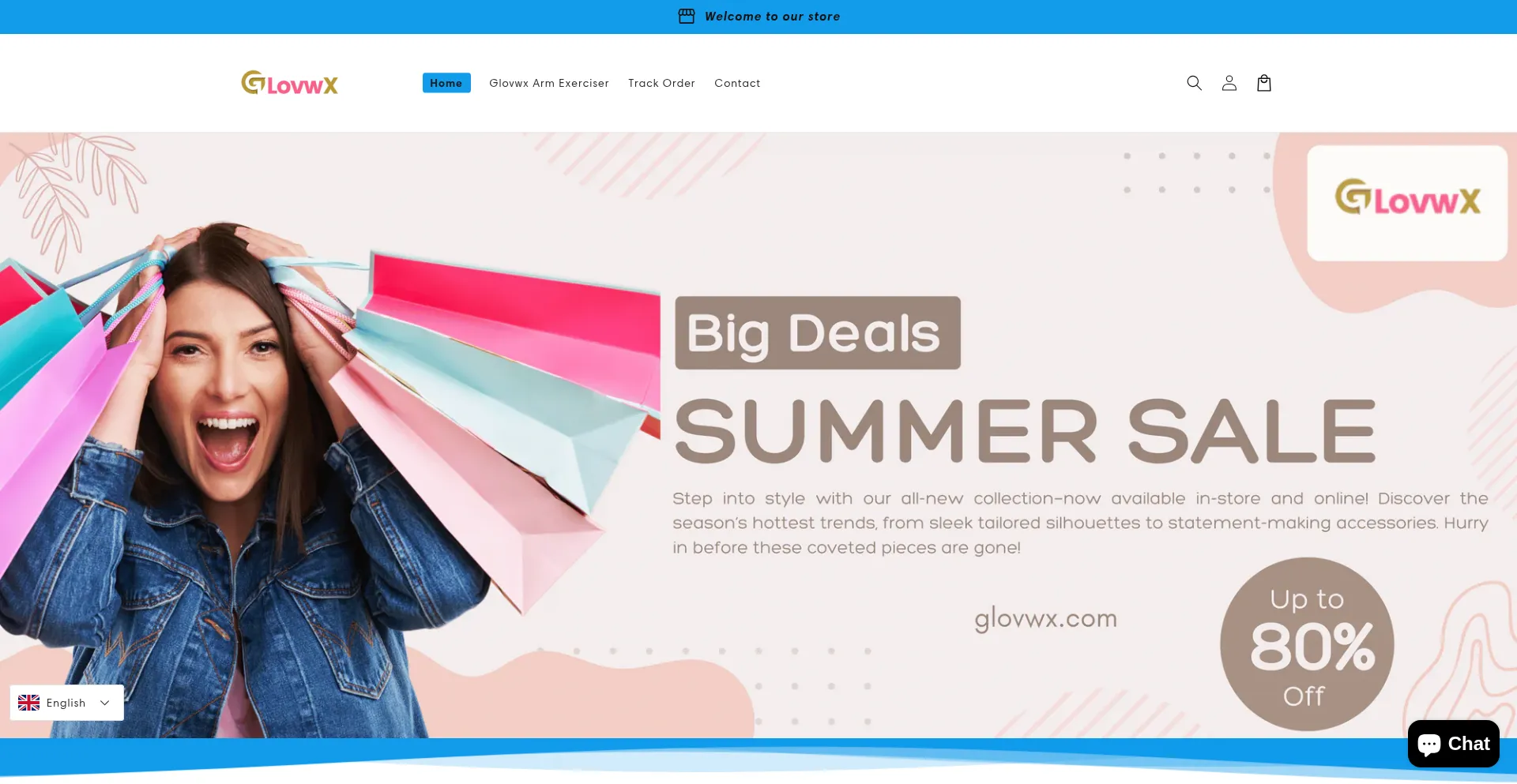 Website screenshot of Glovwx.com
