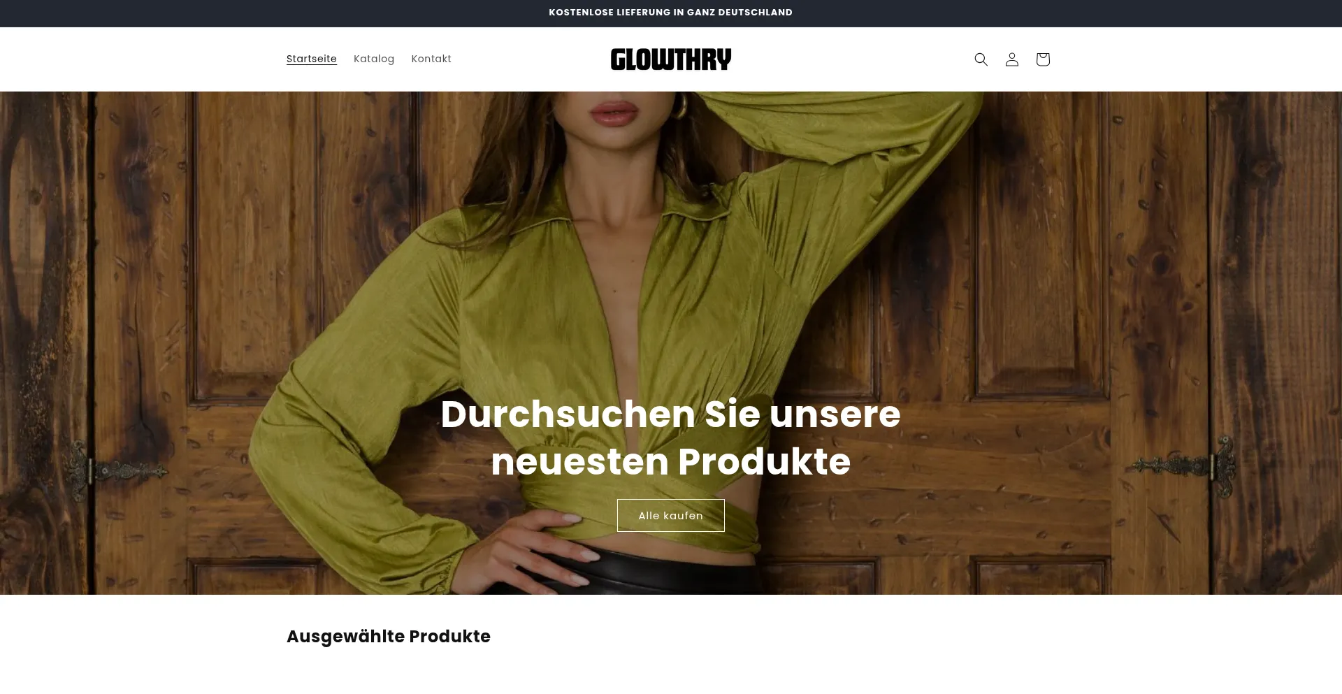 Website screenshot of Glowthry.com