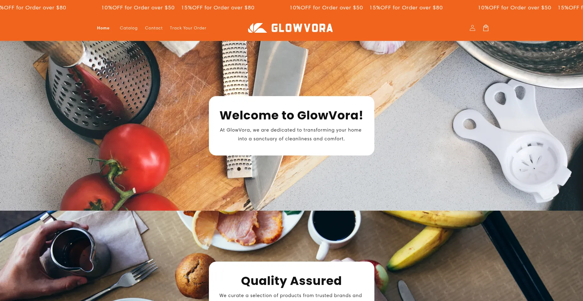 Website screenshot of Glowvora.com