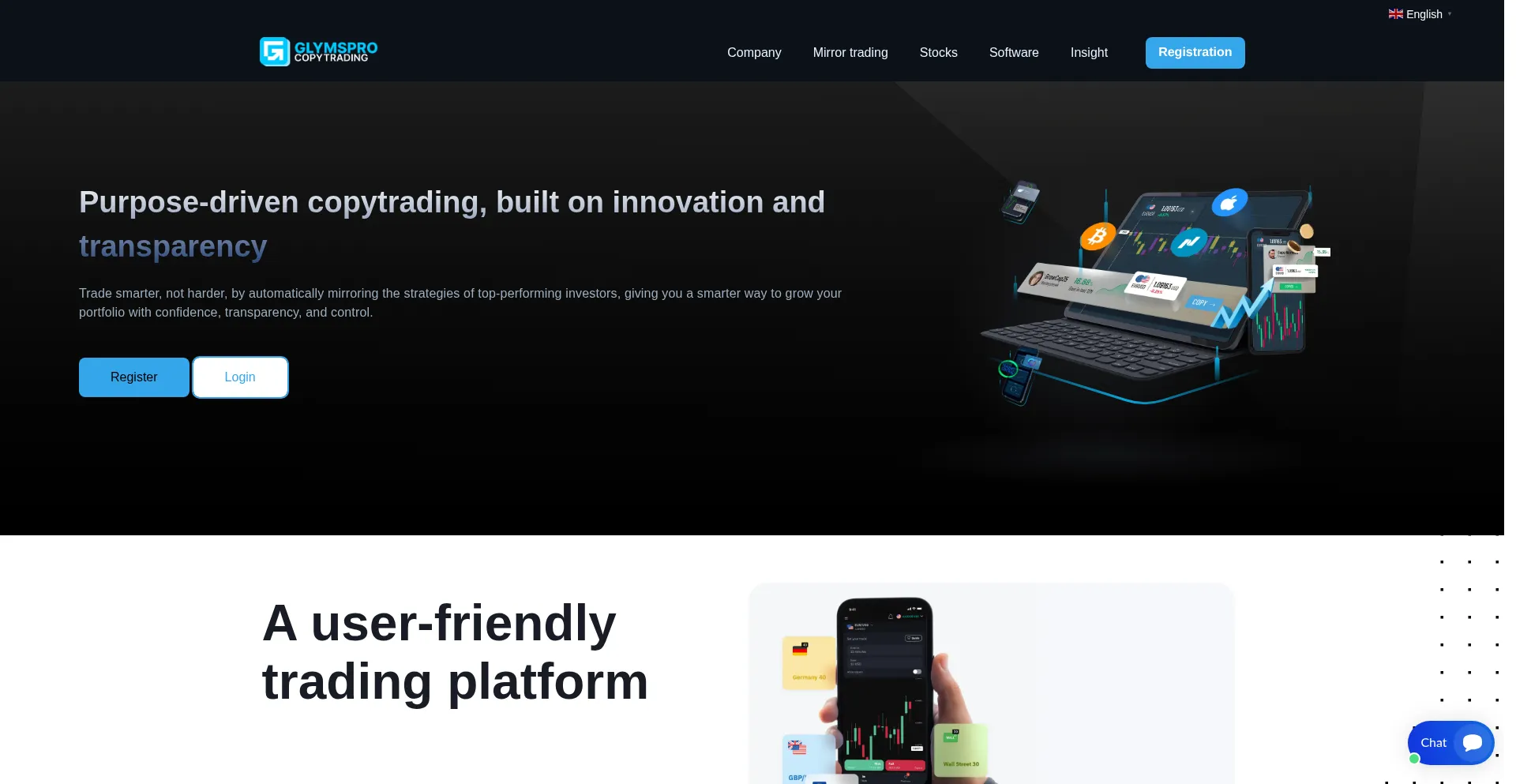 Website screenshot of Glymsprocopytrading.com