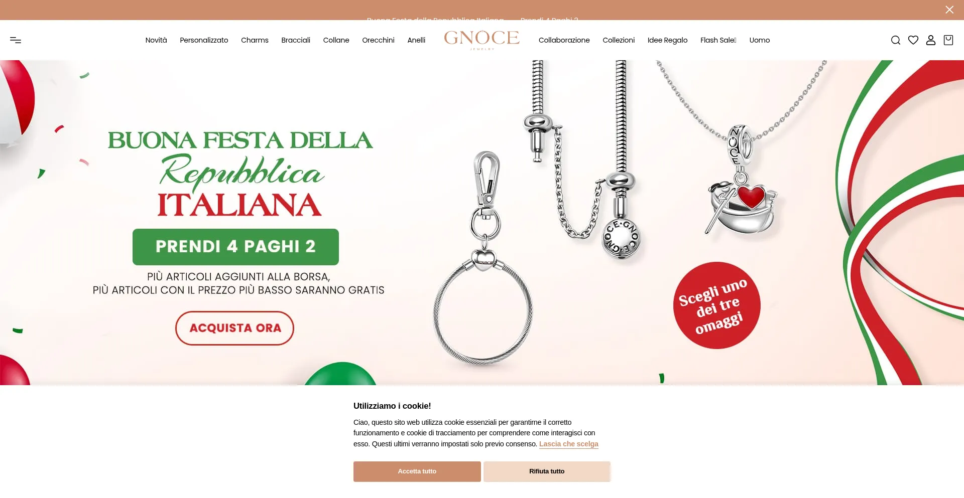 Website screenshot of Gnoceitalia.com