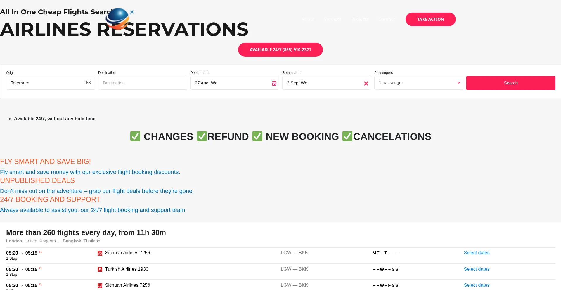 Website screenshot of Go.tripsflydelta.com