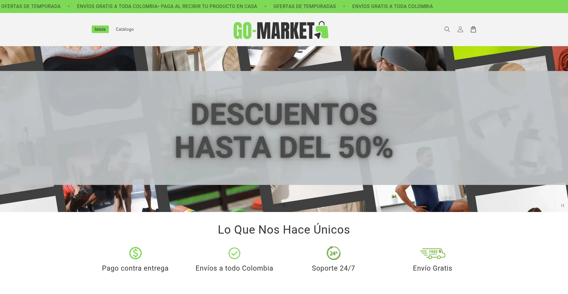 Website screenshot of Go-market.us