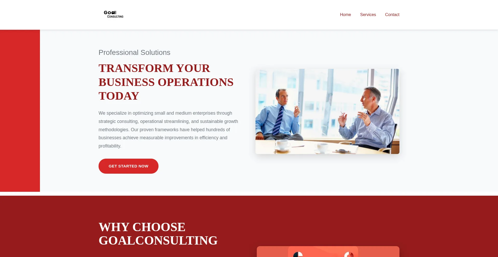 Website screenshot of Goalconsultinguk.com