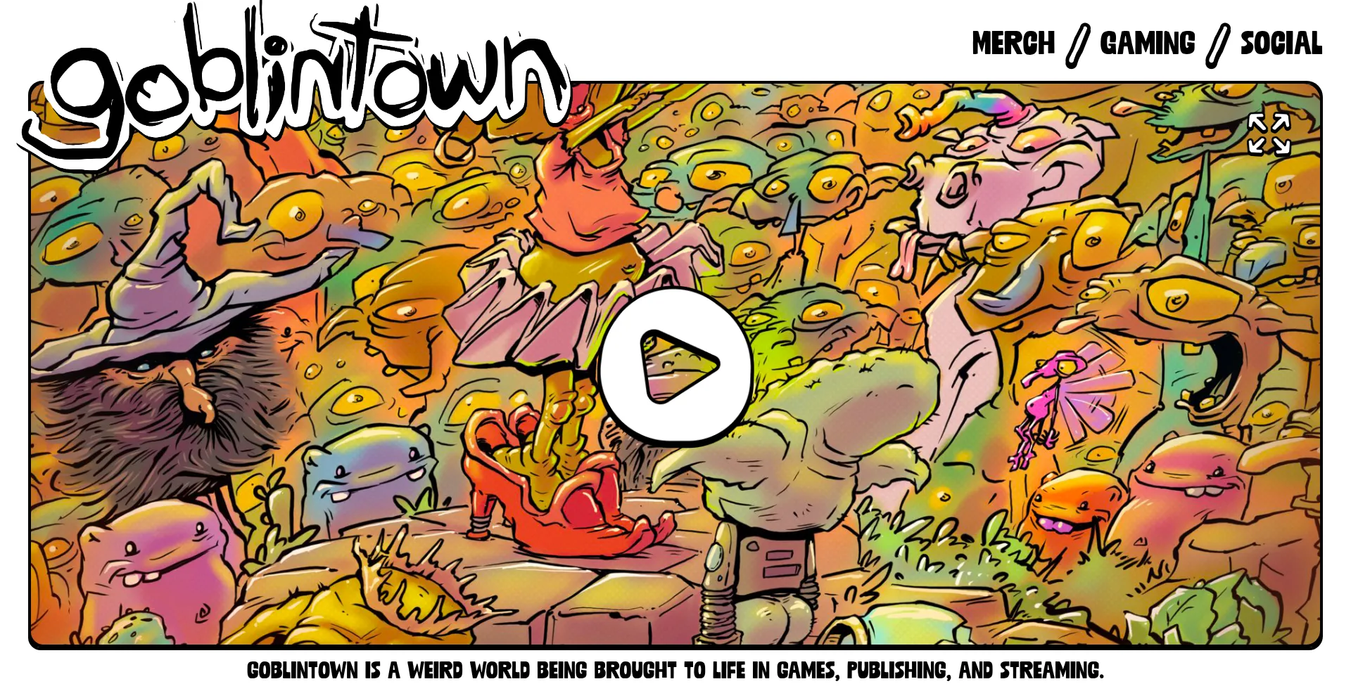 Website screenshot of Goblintown.com