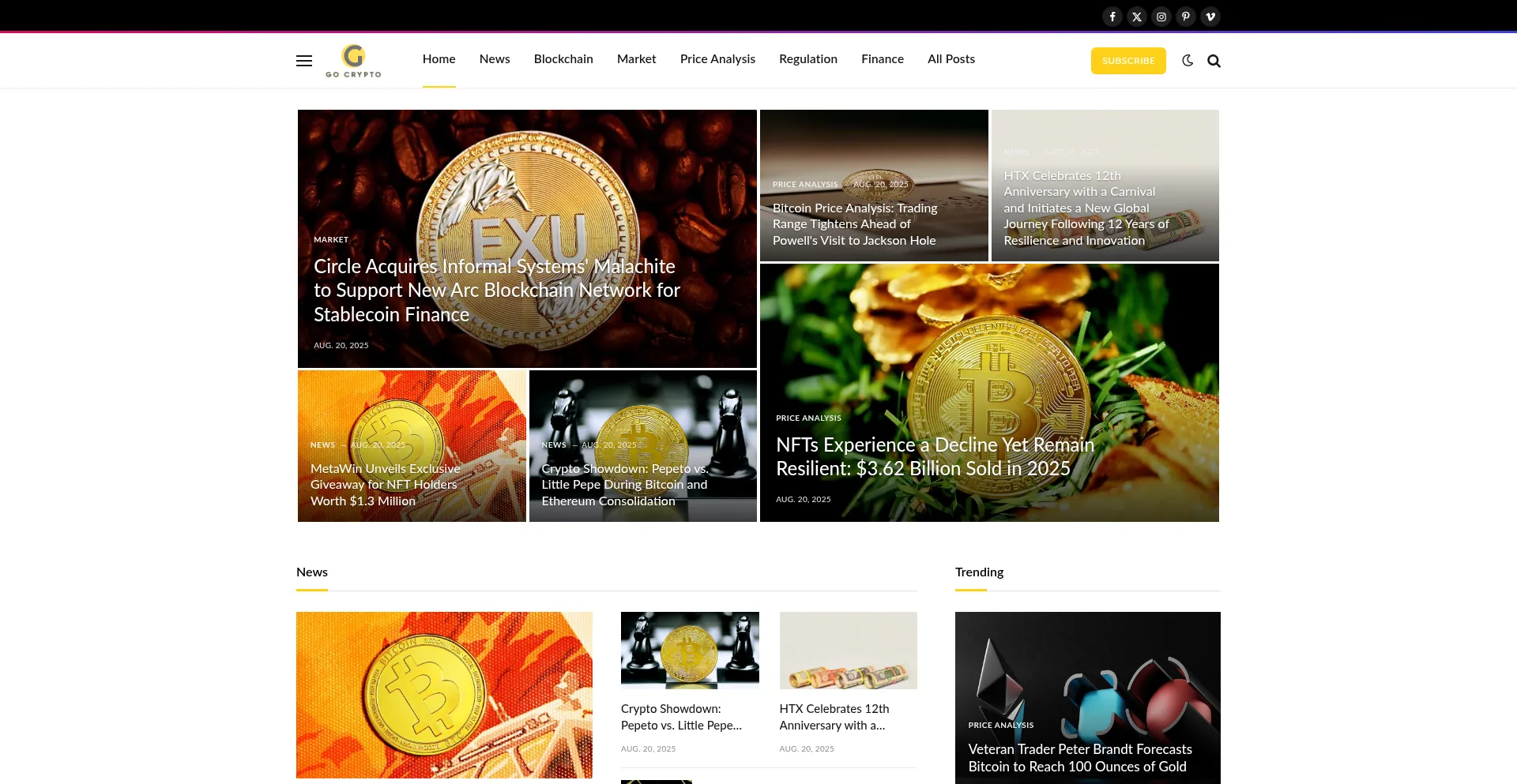 Website screenshot of Gocryptoken.com